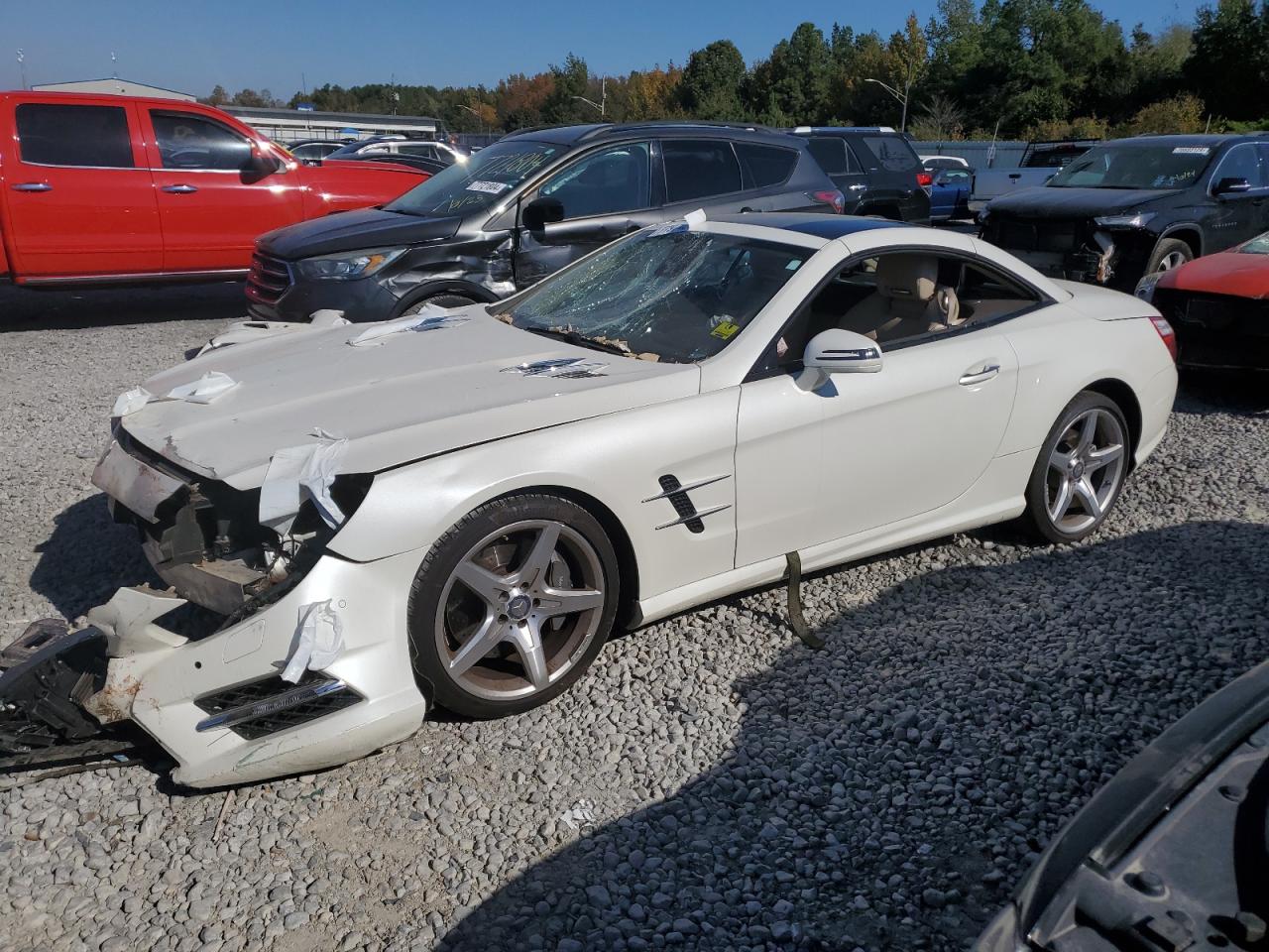 2014 Mercedes-benz Sl 550 White vin: WDDJK7DA0EF021533