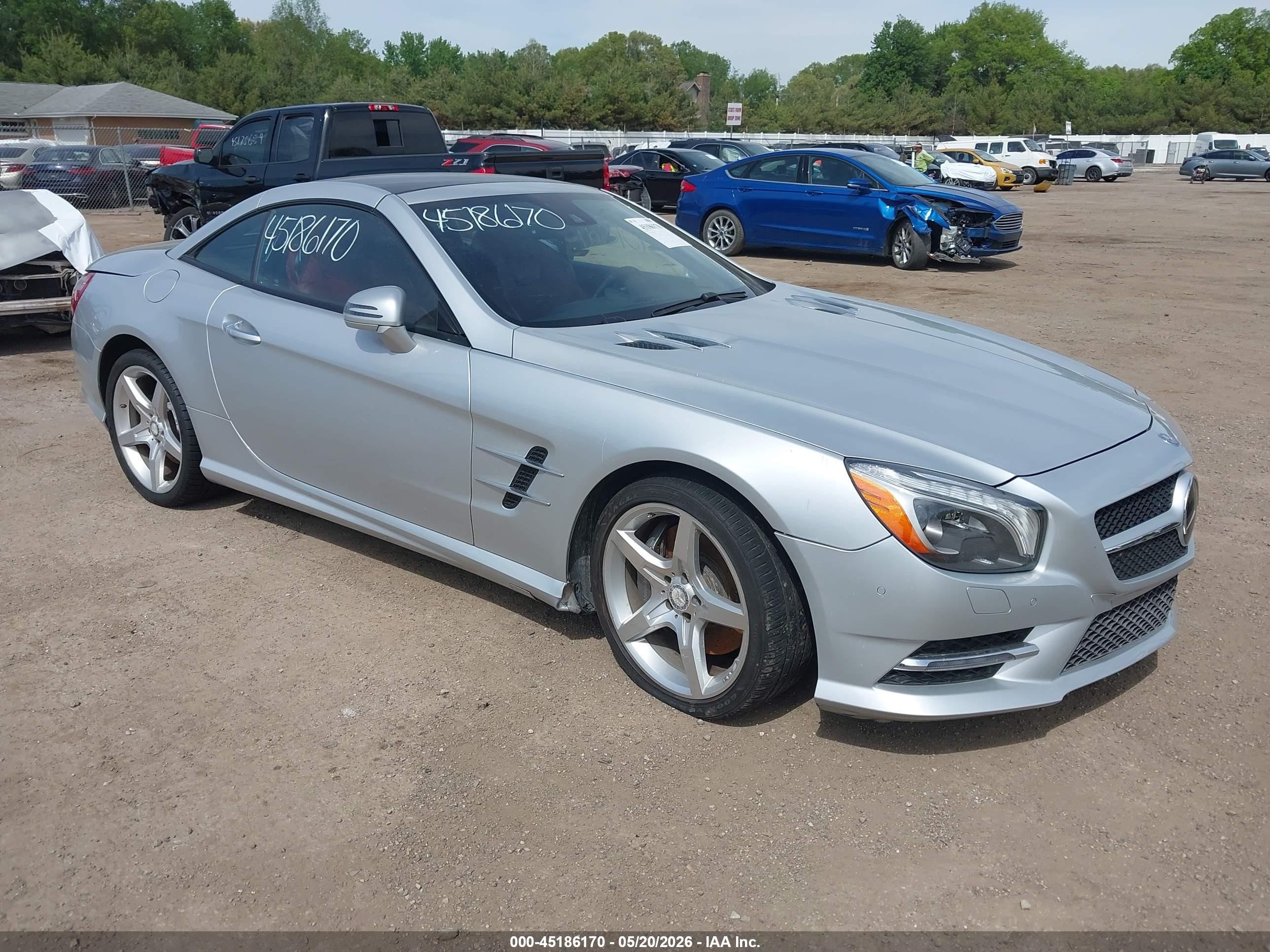 2013 Mercedes-benz Sl 550   Silver vin: WDDJK7DA2DF021015