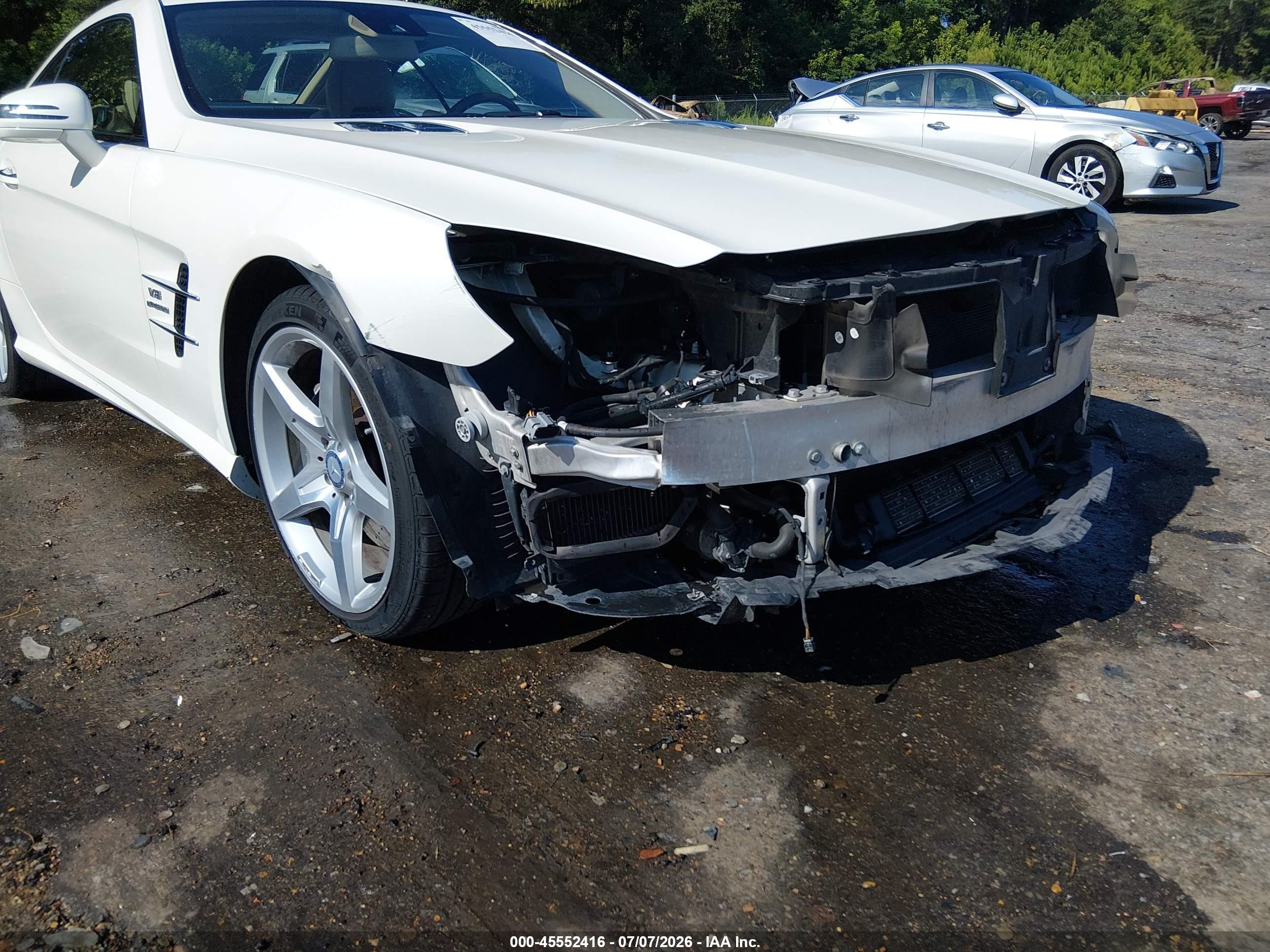 2014 Mercedes-benz Sl 550   Белый vin: WDDJK7DA2EF023669