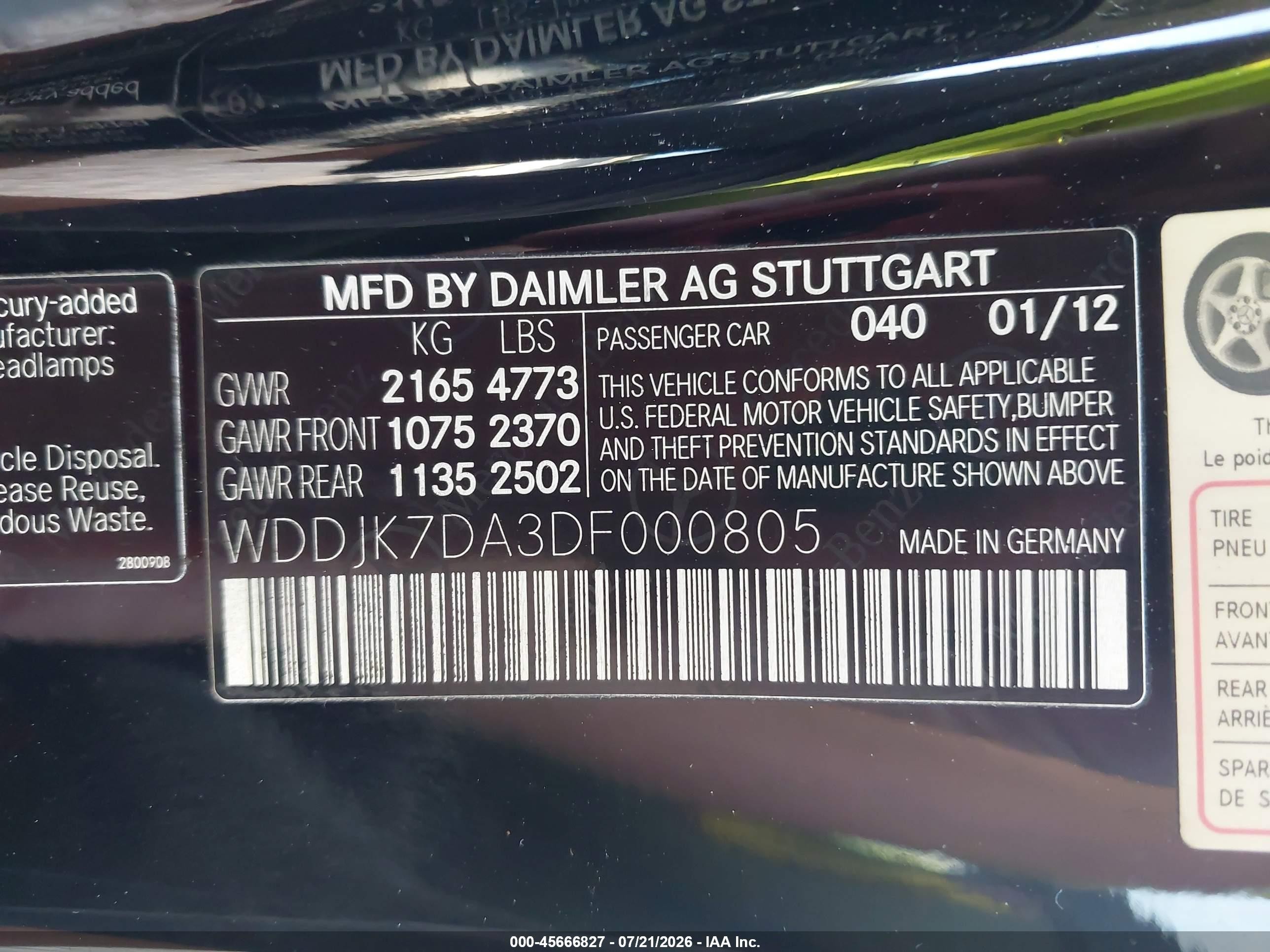 2013 Mercedes-benz Sl 550 Black vin: WDDJK7DA3DF000805