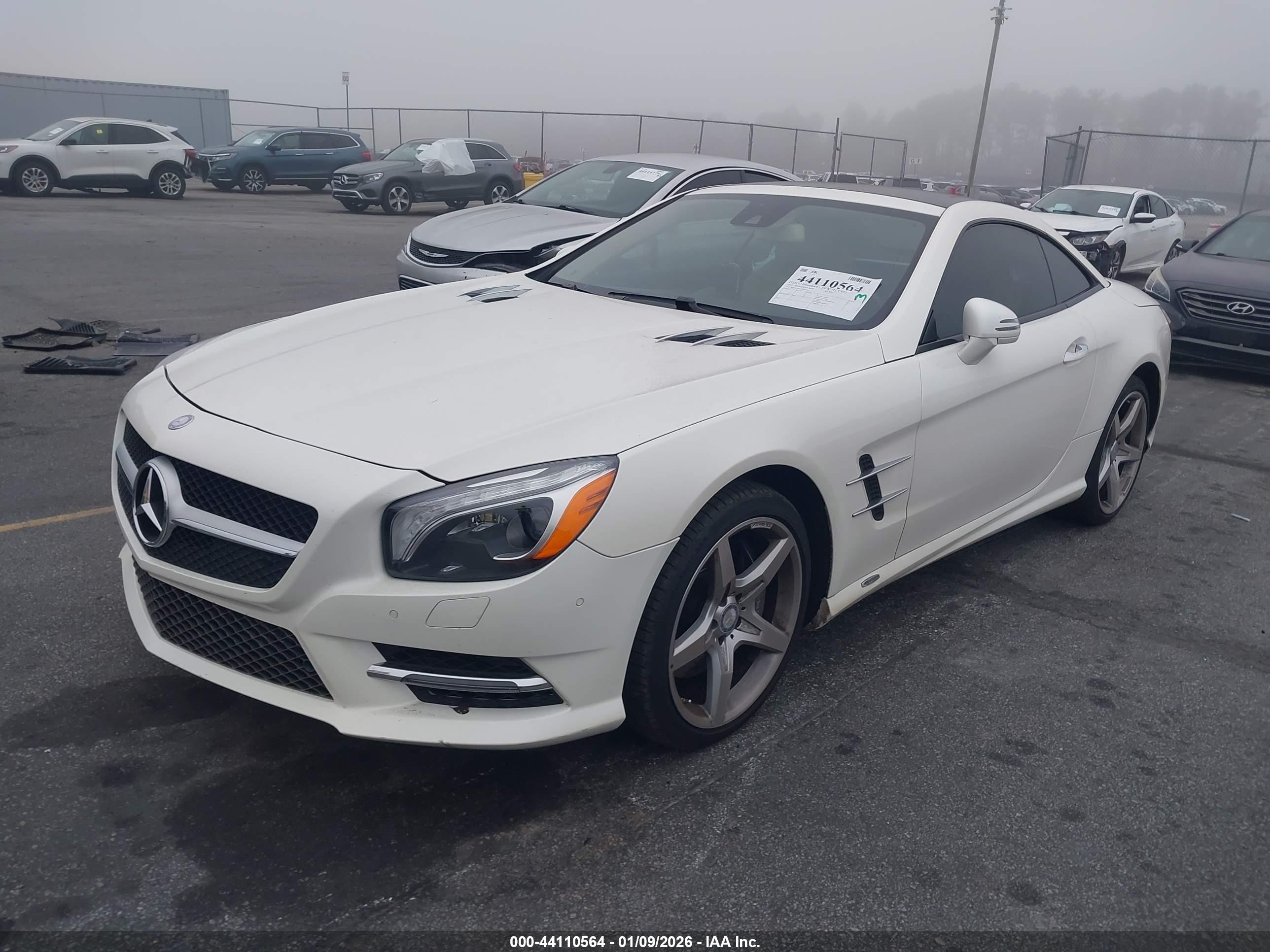 2014 Mercedes-benz Sl 550   White vin: WDDJK7DA3EF026094