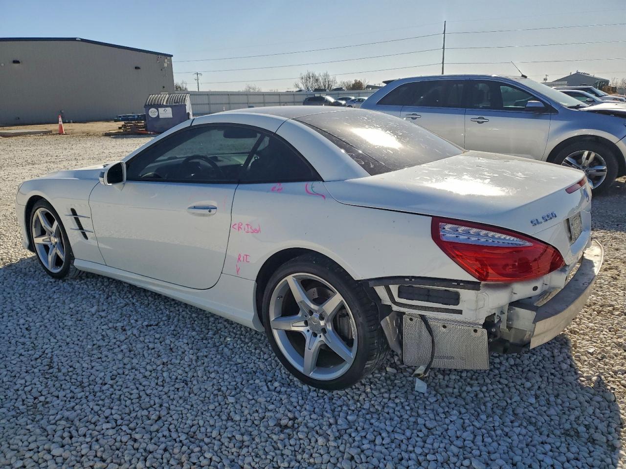 2015 Mercedes-benz Sl 550 White vin: WDDJK7DA3FF030258