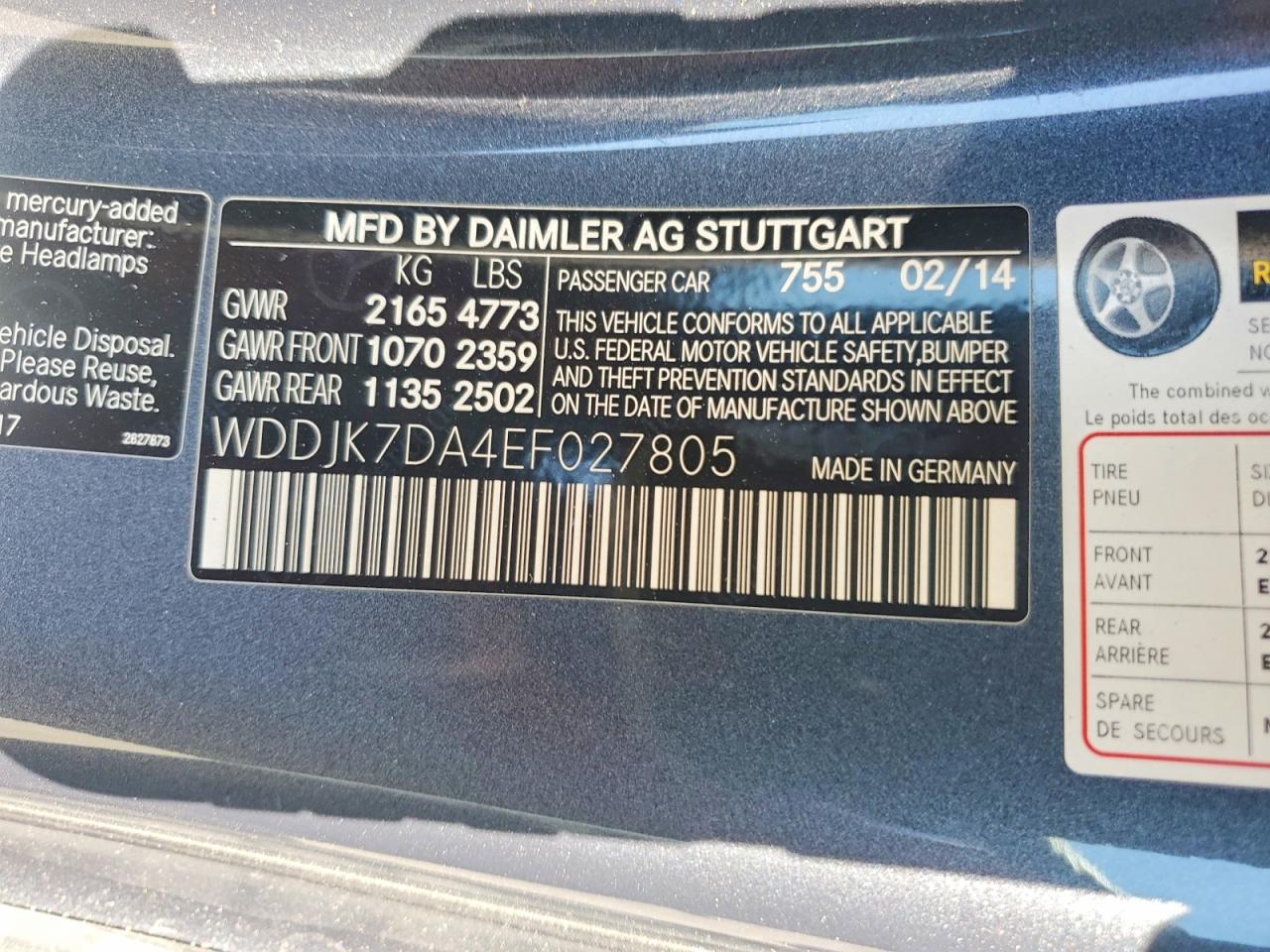 2014 Mercedes-benz Sl 550 Gray vin: WDDJK7DA4EF027805