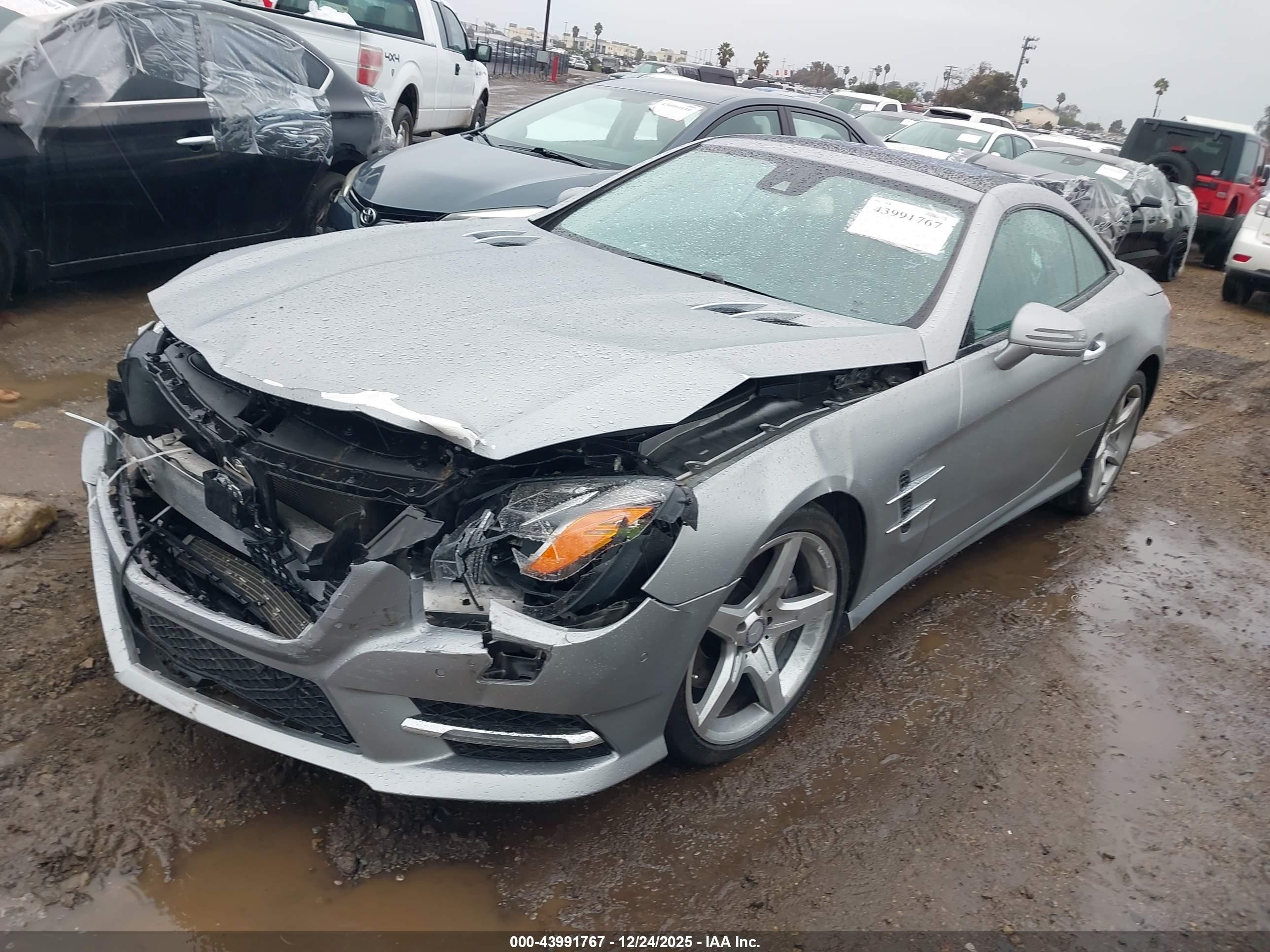 2014 Mercedes-benz Sl 550   Серый vin: WDDJK7DA5EF029093