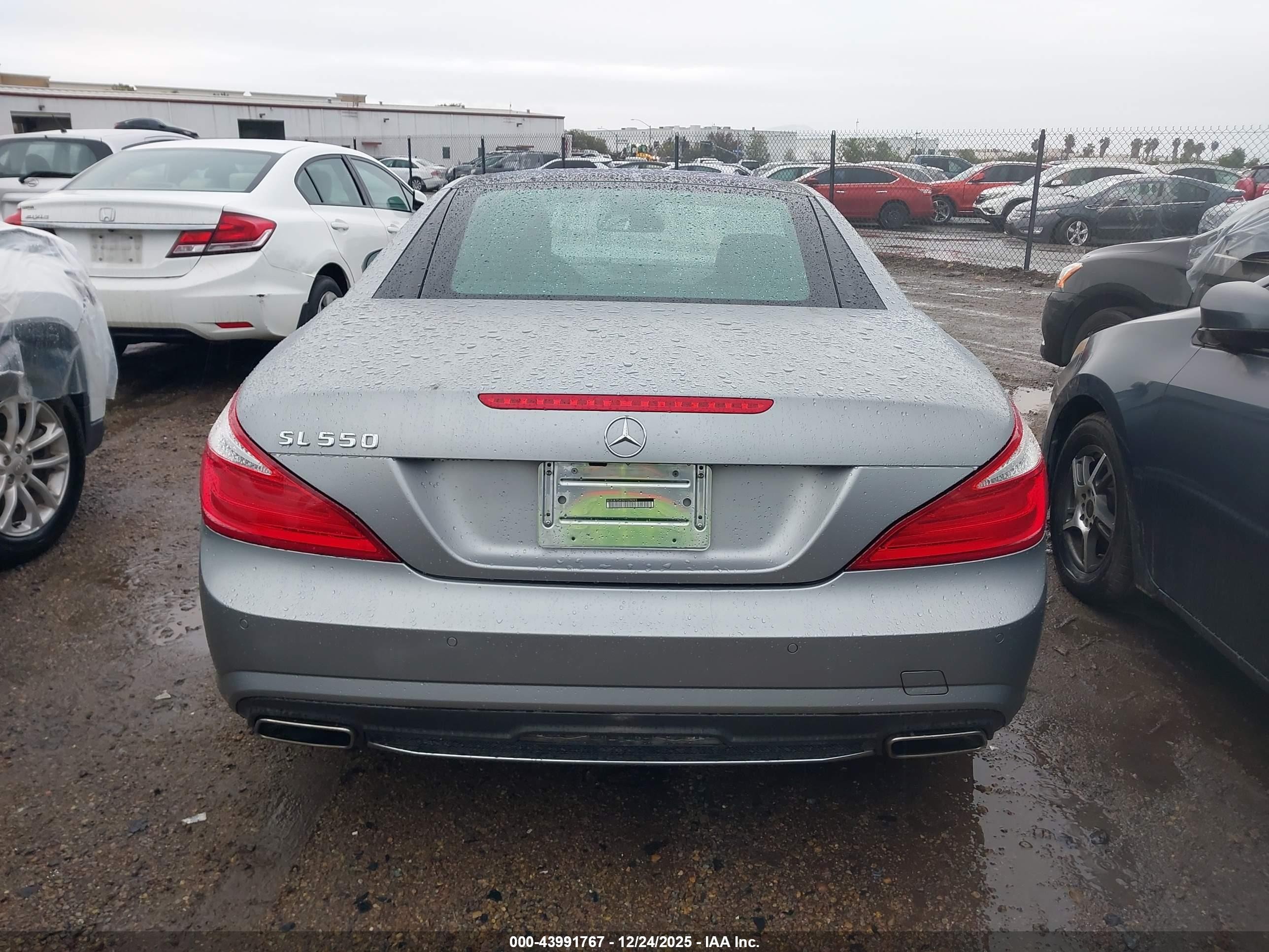 2014 Mercedes-benz Sl 550   Серый vin: WDDJK7DA5EF029093
