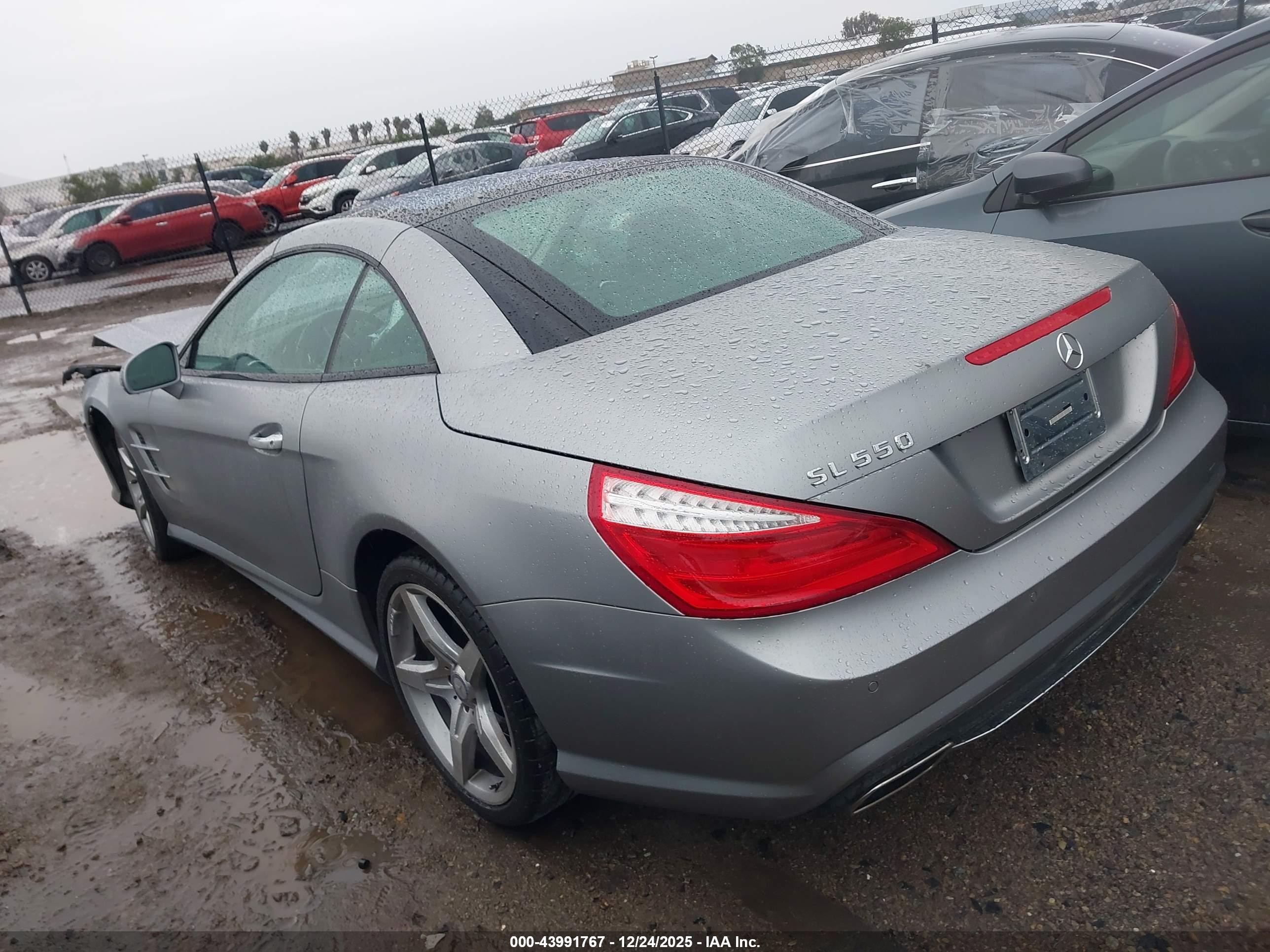 2014 Mercedes-benz Sl 550   Серый vin: WDDJK7DA5EF029093