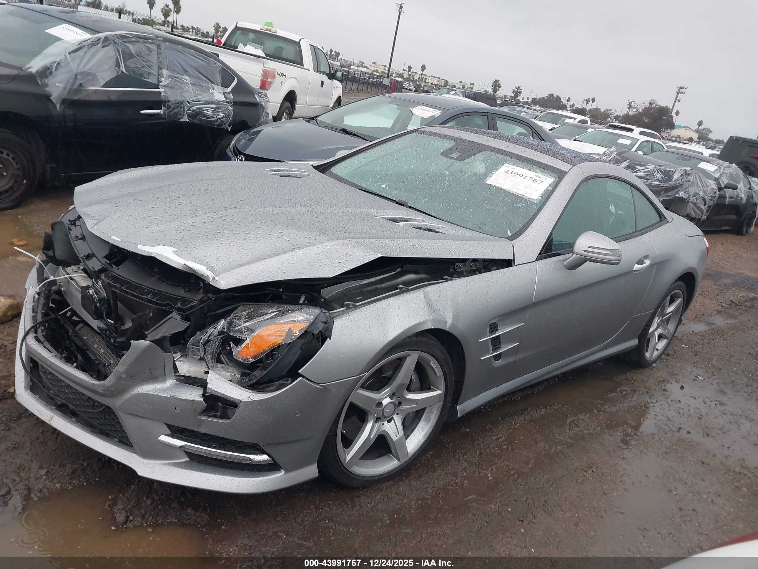 2014 Mercedes-benz Sl 550   Серый vin: WDDJK7DA5EF029093