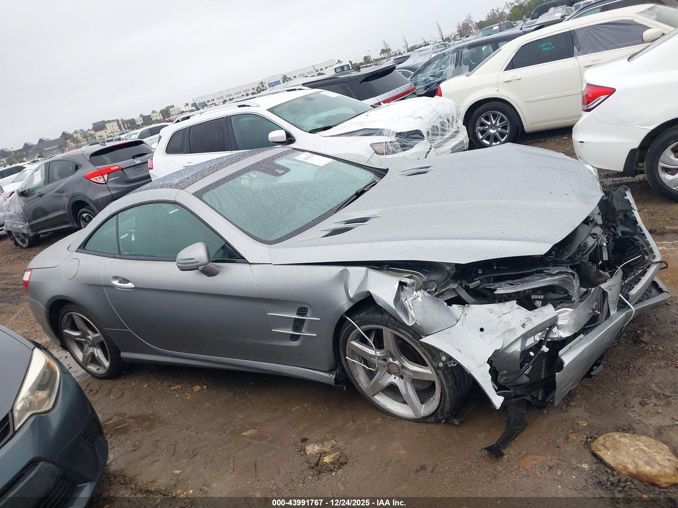 2014 Mercedes-benz Sl 550   Серый vin: WDDJK7DA5EF029093