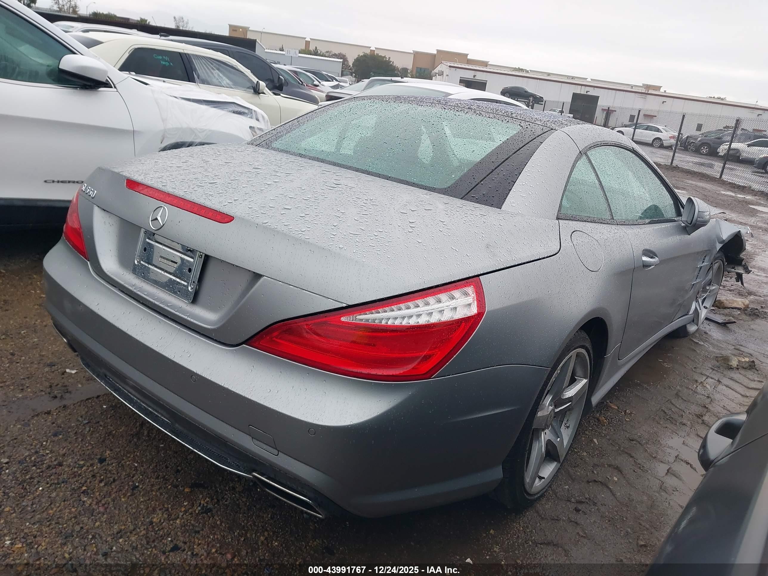 2014 Mercedes-benz Sl 550   Серый vin: WDDJK7DA5EF029093