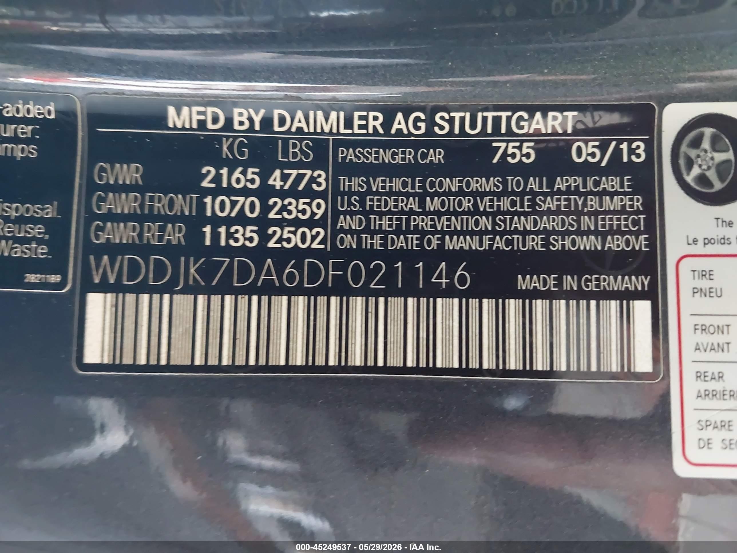 2013 Mercedes-benz Sl 550   Gray vin: WDDJK7DA6DF021146