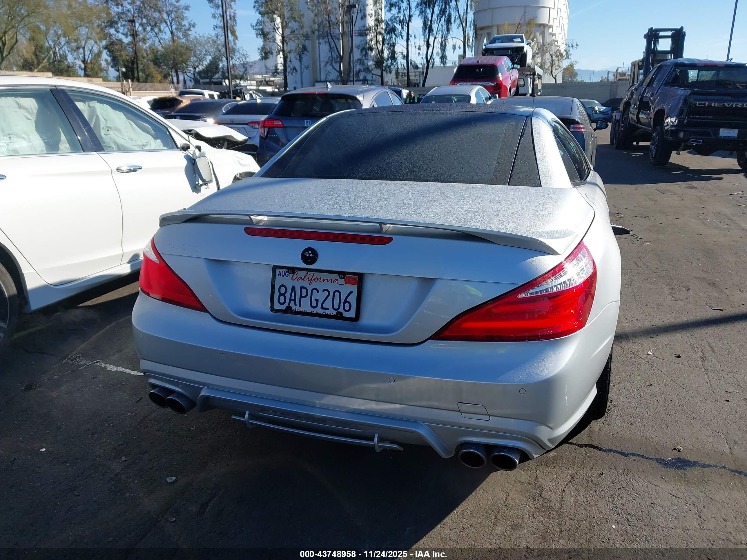 2014 Mercedes-benz Sl 550   Silver vin: WDDJK7DA6EF023318