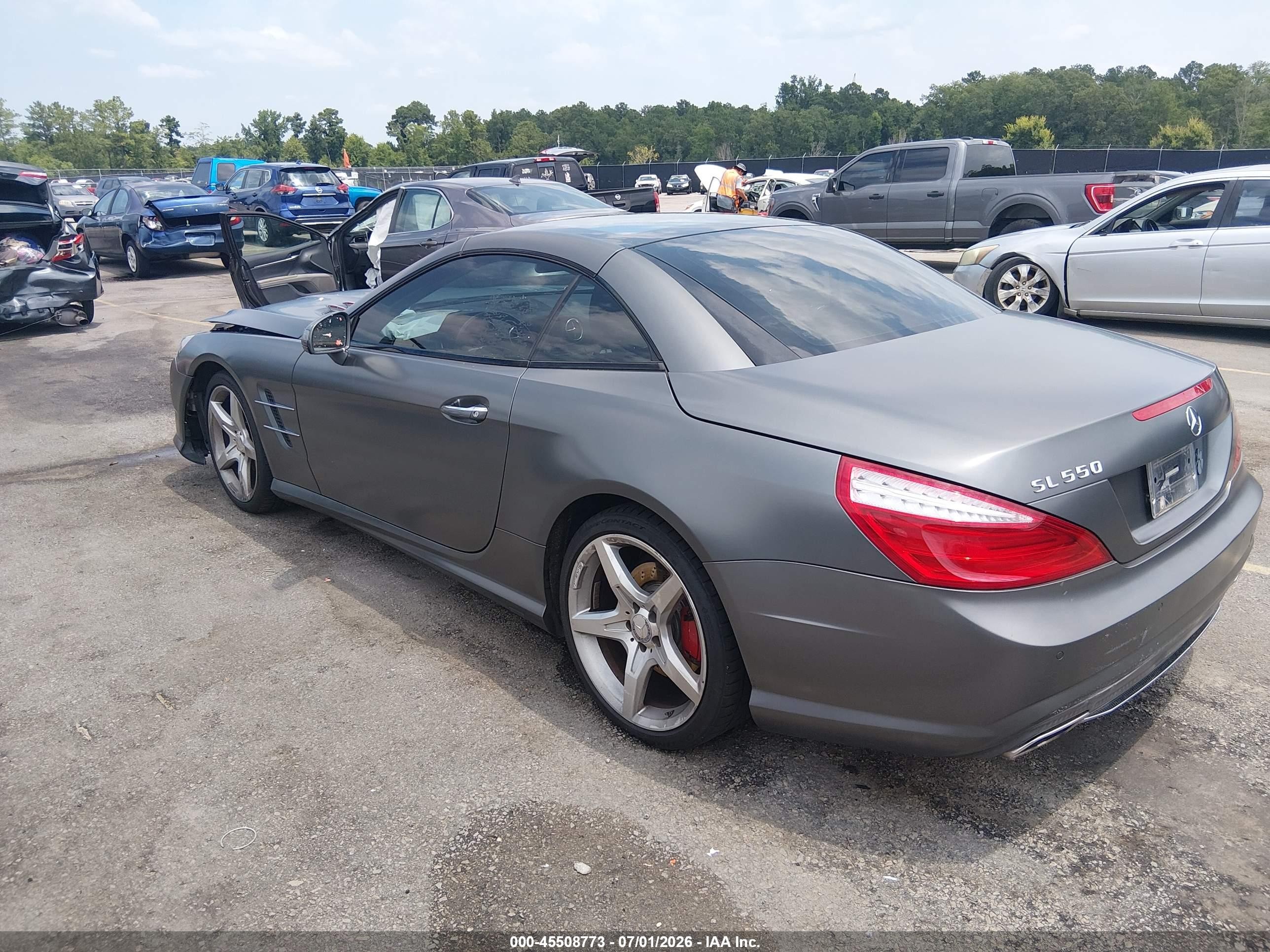 2014 Mercedes-benz Sl 550   Gray vin: WDDJK7DA6EF024291