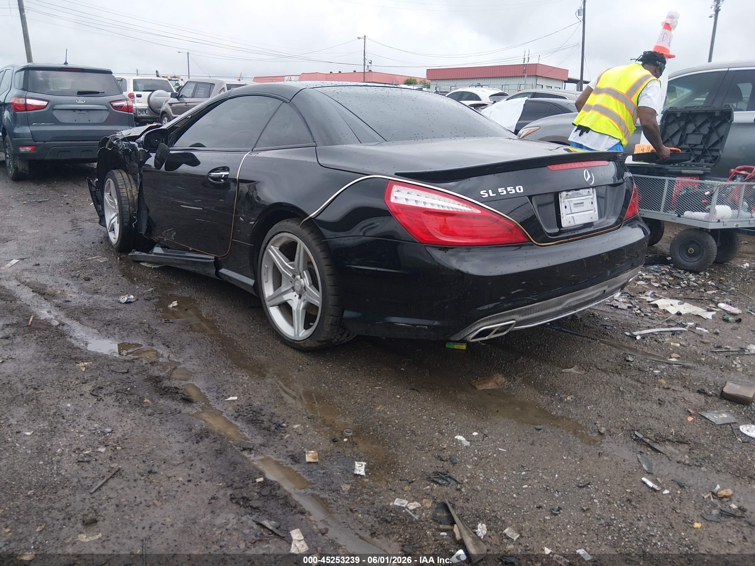 2013 Mercedes-benz Sl 550 Black vin: WDDJK7DA7DF012407