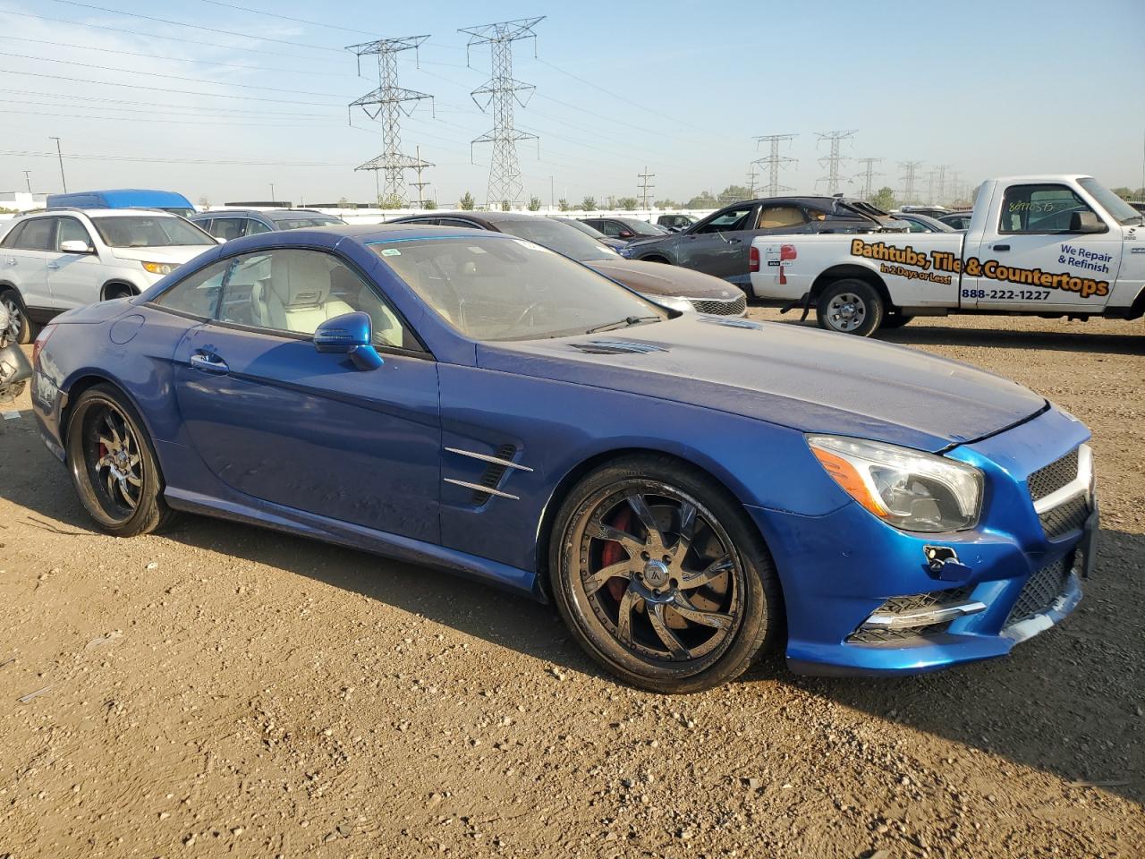 2014 Mercedes-benz Sl 550 Blue vin: WDDJK7DA7EF026387