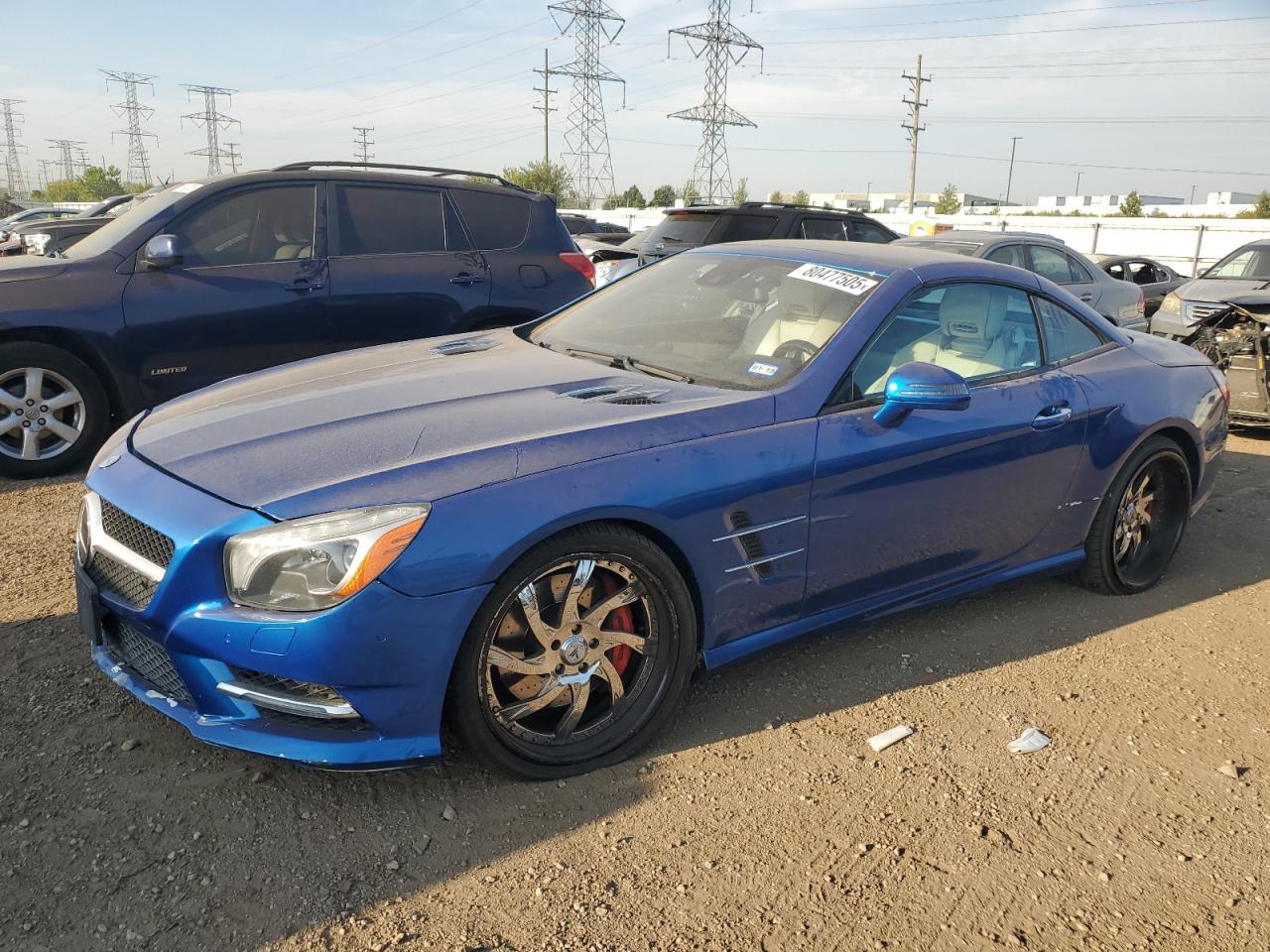2014 Mercedes-benz Sl 550 Blue vin: WDDJK7DA7EF026387