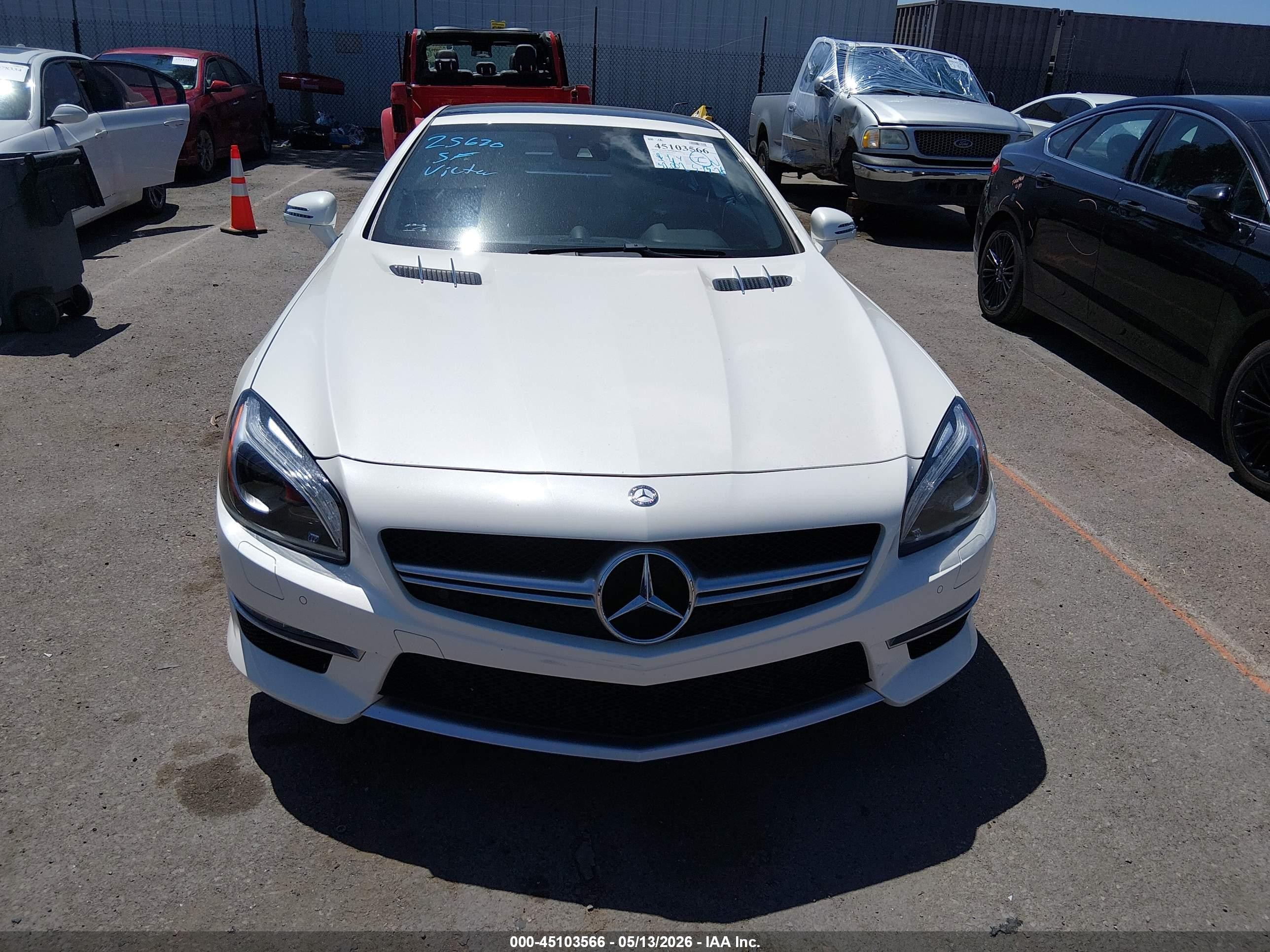 2013 Mercedes-benz Sl 63 Amg   White vin: WDDJK7EA6DF005155