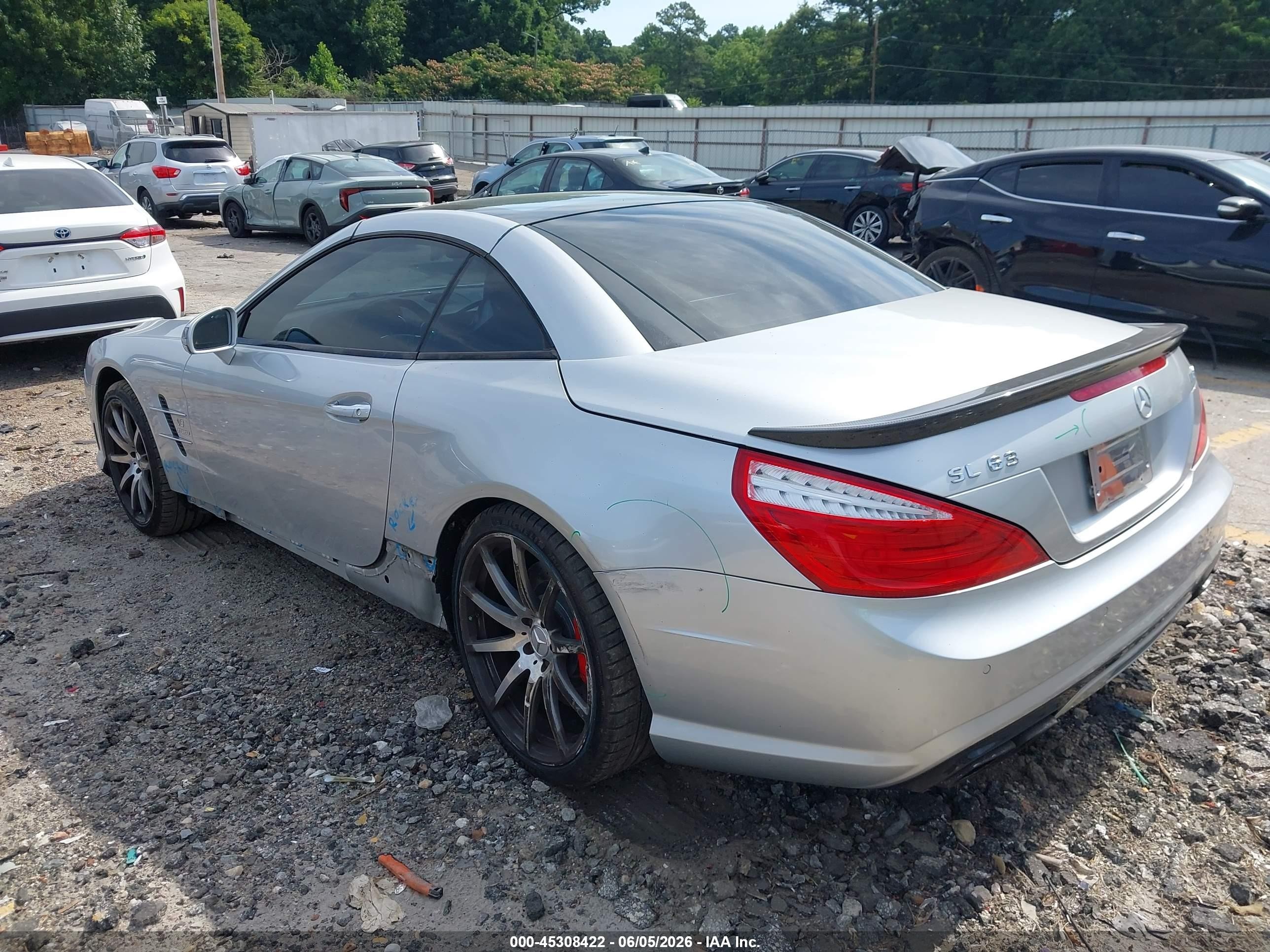 2013 Mercedes-benz Sl 63 Amg Silver vin: WDDJK7EA8DF004587
