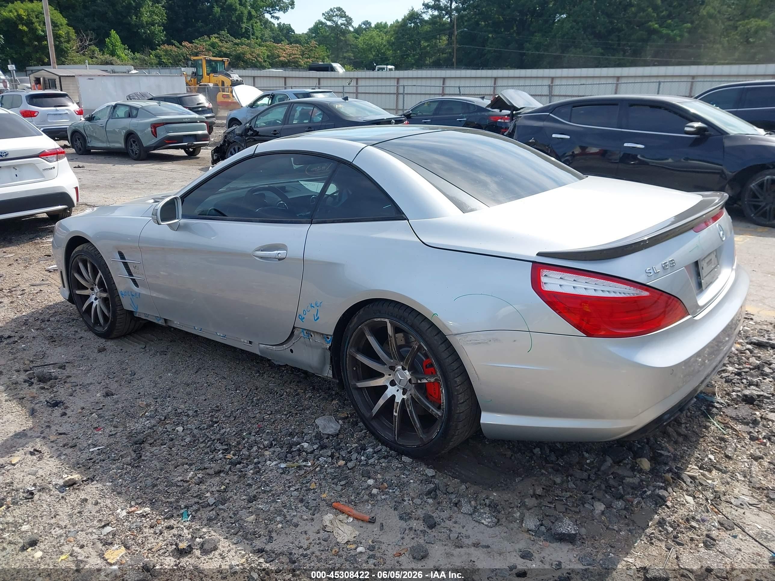 2013 Mercedes-benz Sl 63 Amg Silver vin: WDDJK7EA8DF004587