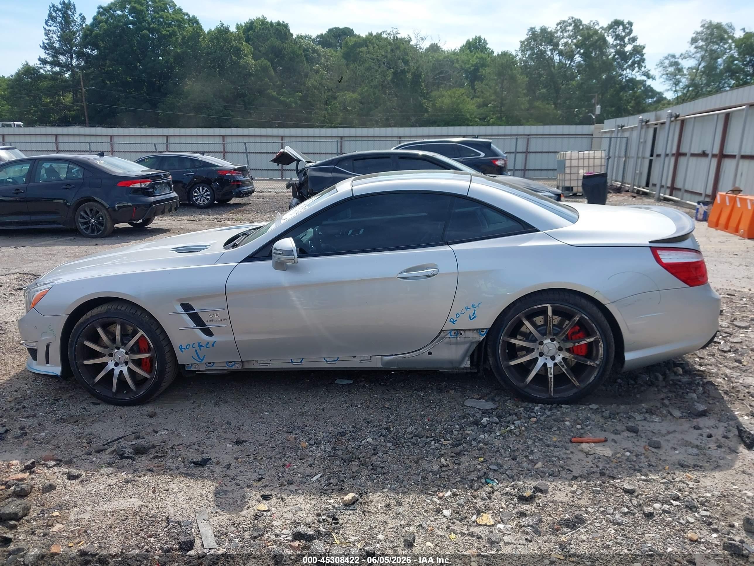 2013 Mercedes-benz Sl 63 Amg Silver vin: WDDJK7EA8DF004587