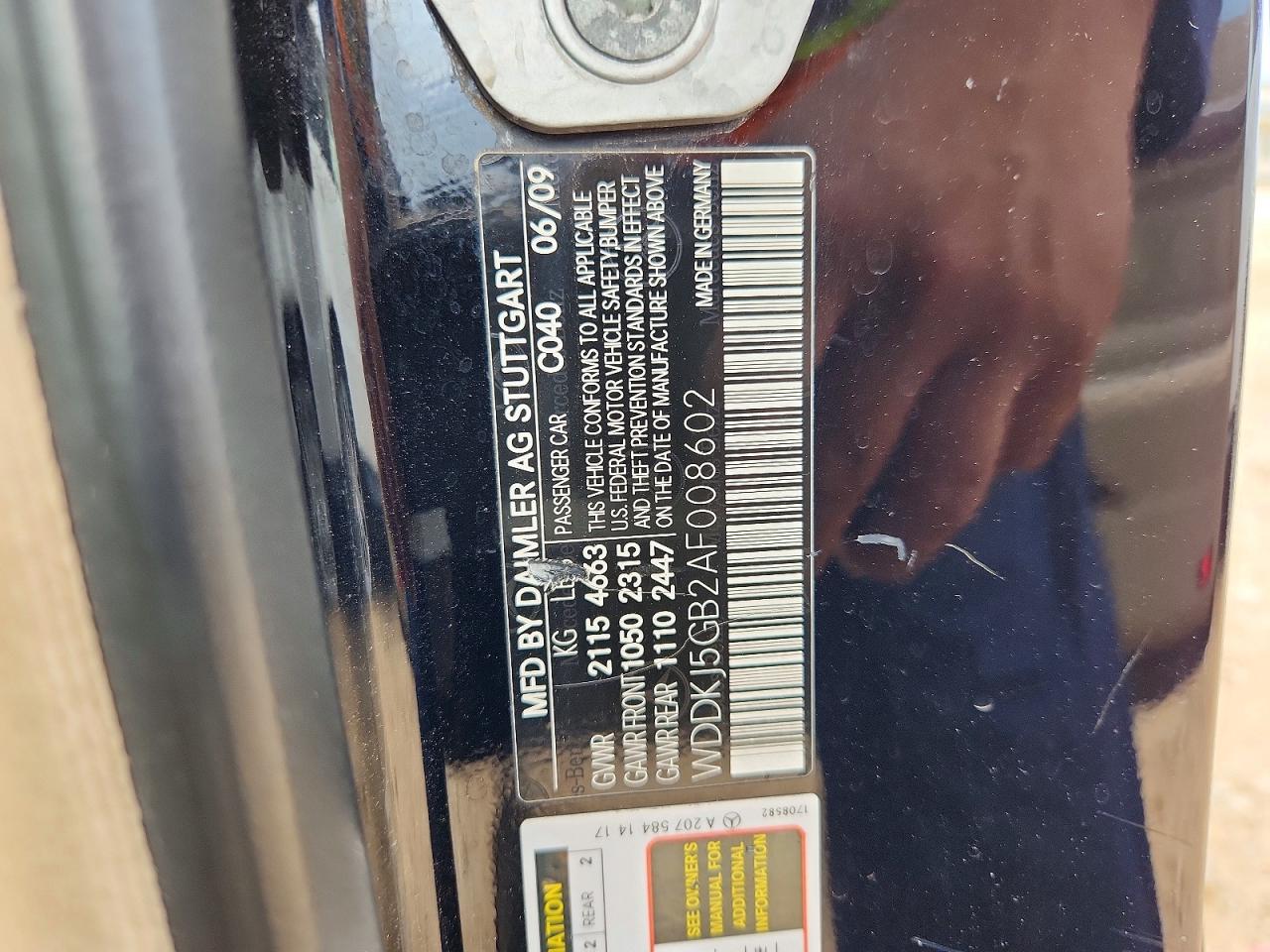 2010 Mercedes-benz E 350 Черный vin: WDDKJ5GB2AF008602