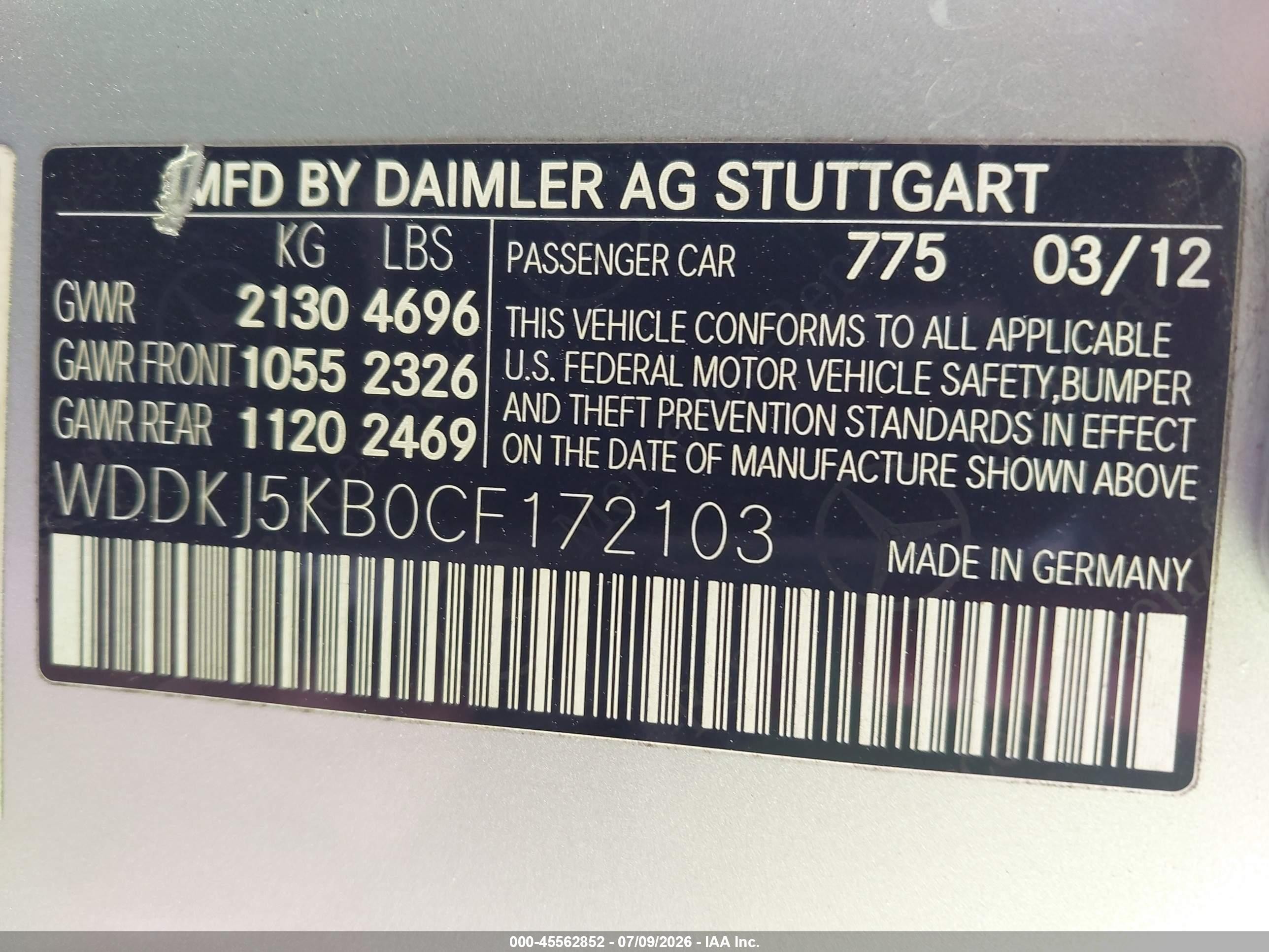 2012 Mercedes-benz E 350   Silver vin: WDDKJ5KB0CF172103