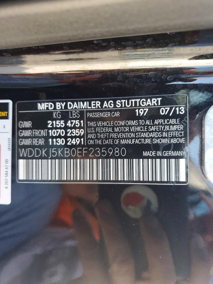 2014 Mercedes-benz E 350 Черный vin: WDDKJ5KB0EF235980