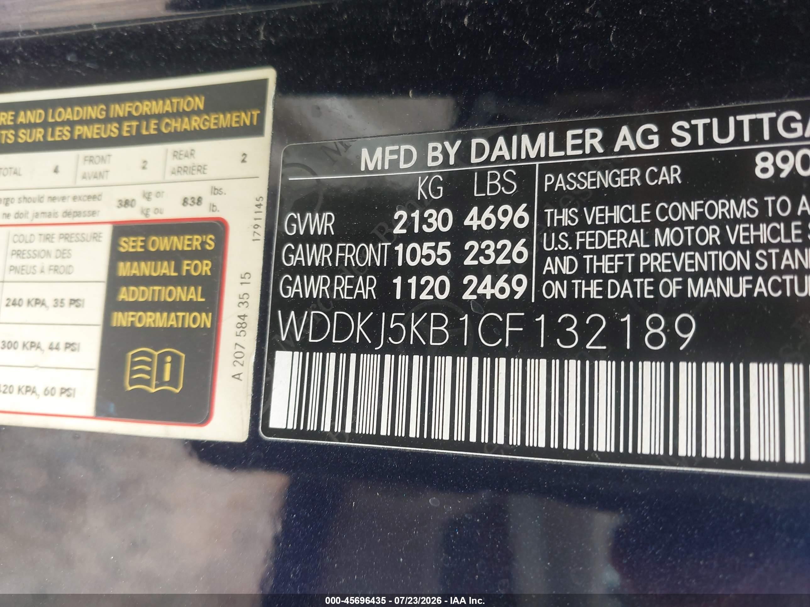 2012 Mercedes-benz E 350   Blue vin: WDDKJ5KB1CF132189