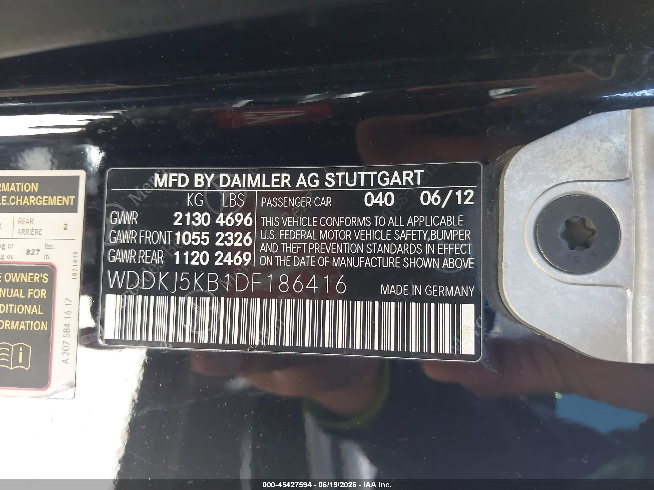 2013 Mercedes-benz E 350   Black vin: WDDKJ5KB1DF186416