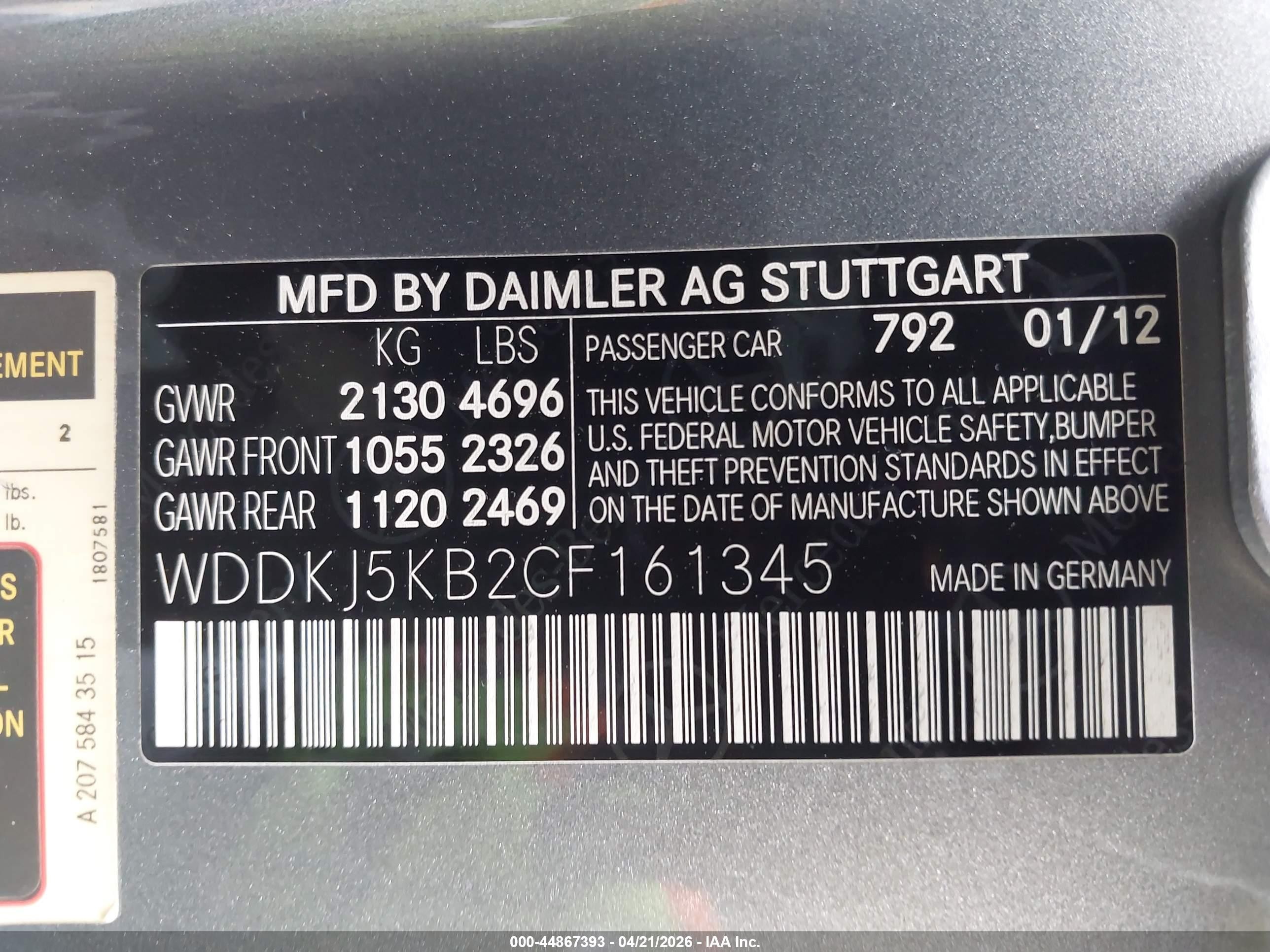 2012 Mercedes-benz E 350   Silver vin: WDDKJ5KB2CF161345