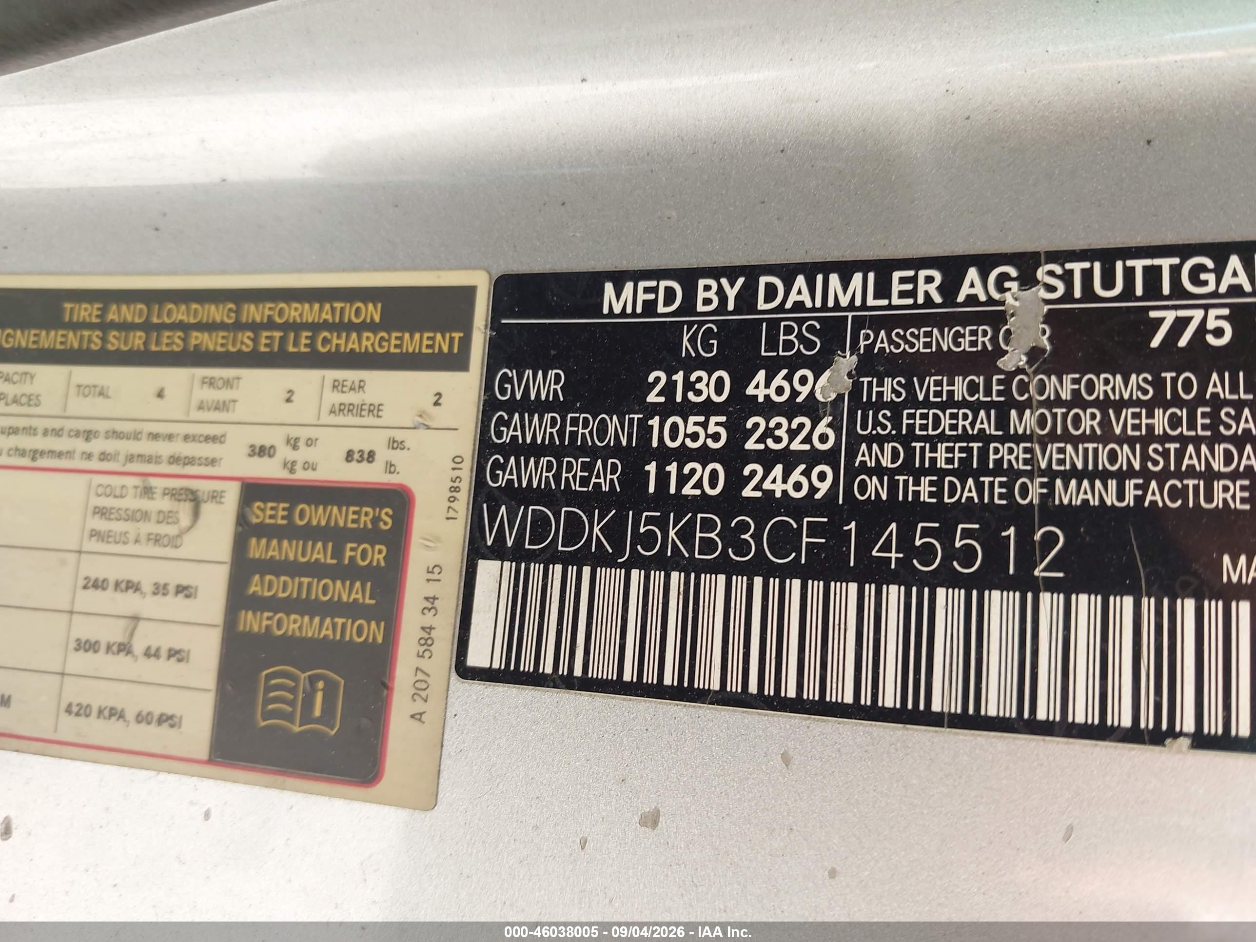 2012 Mercedes-benz E 350   Silver vin: WDDKJ5KB3CF145512