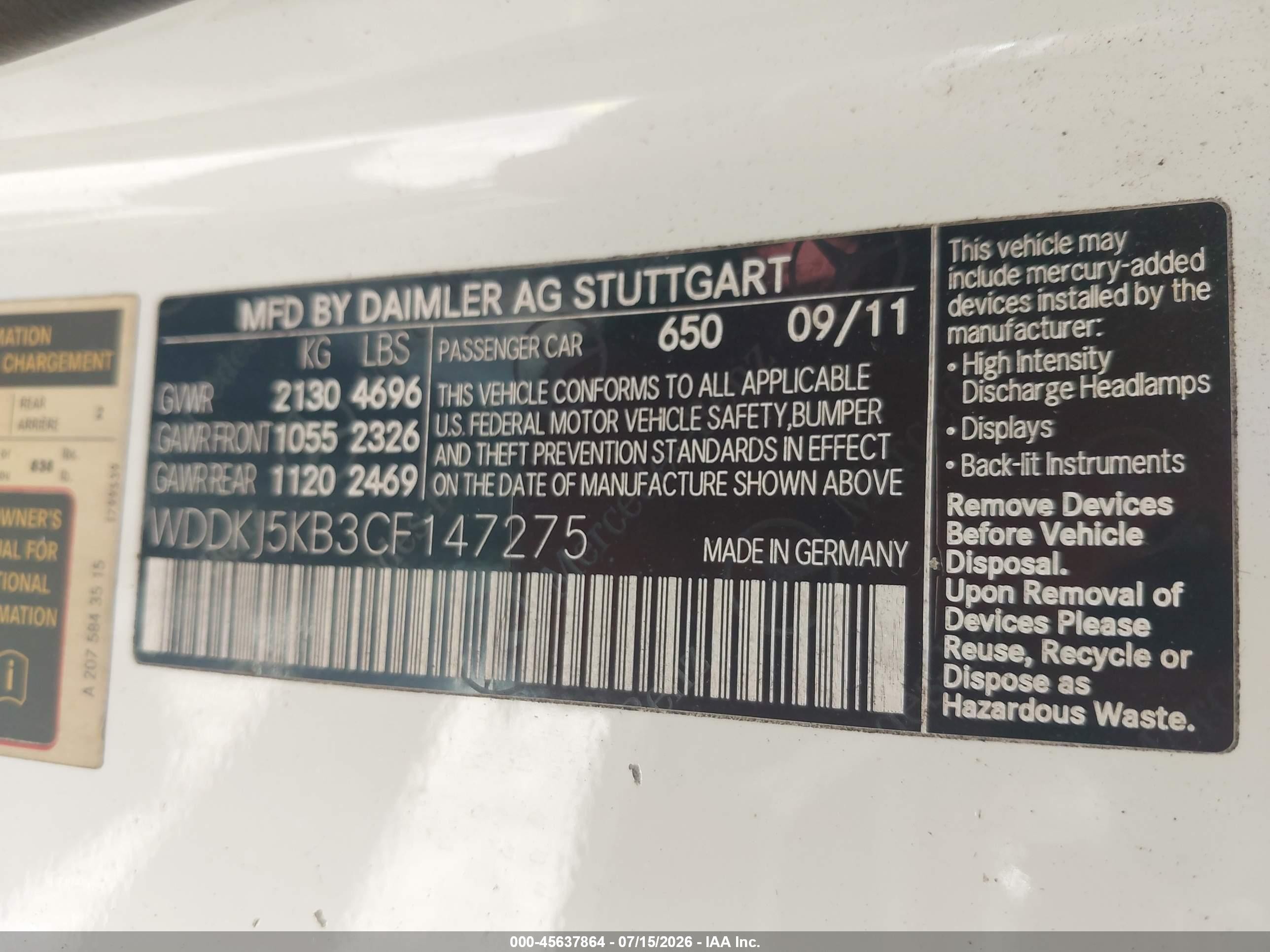 2012 Mercedes-benz E 350   White vin: WDDKJ5KB3CF147275