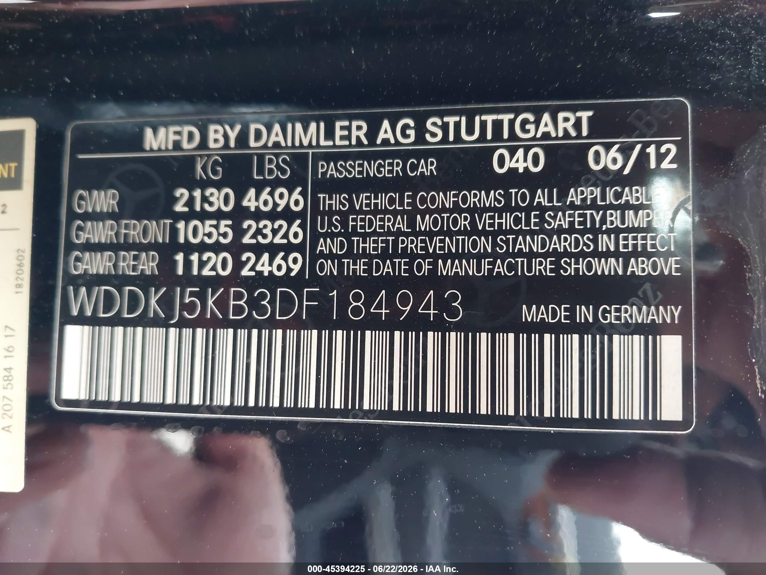 2013 Mercedes-benz E 350   Black vin: WDDKJ5KB3DF184943
