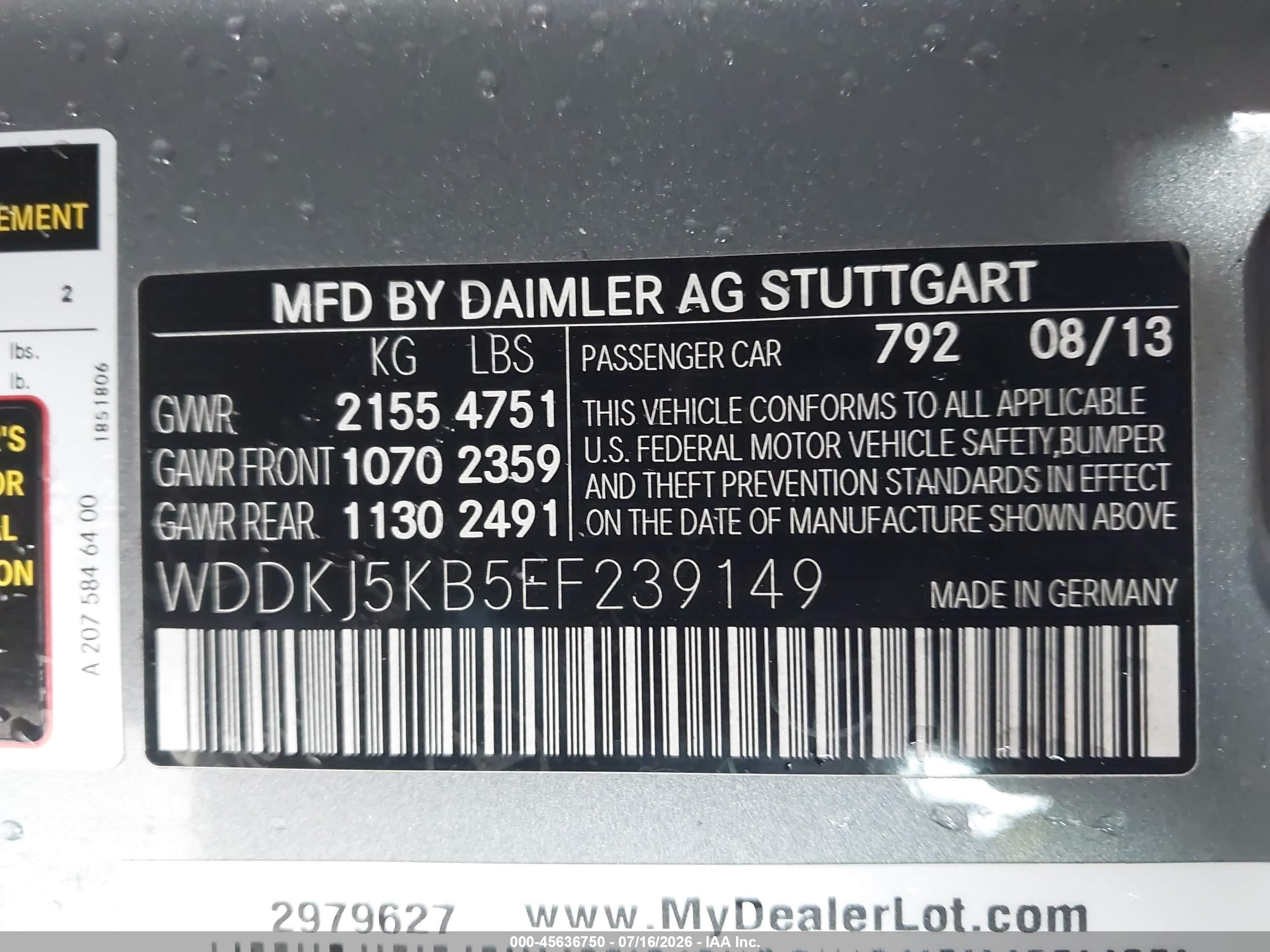 2014 Mercedes-benz E 350   Gray vin: WDDKJ5KB5EF239149