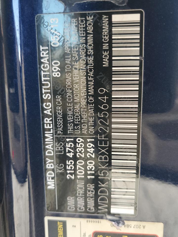 2014 Mercedes-benz E 350 Синий vin: WDDKJ5KBXEF225649