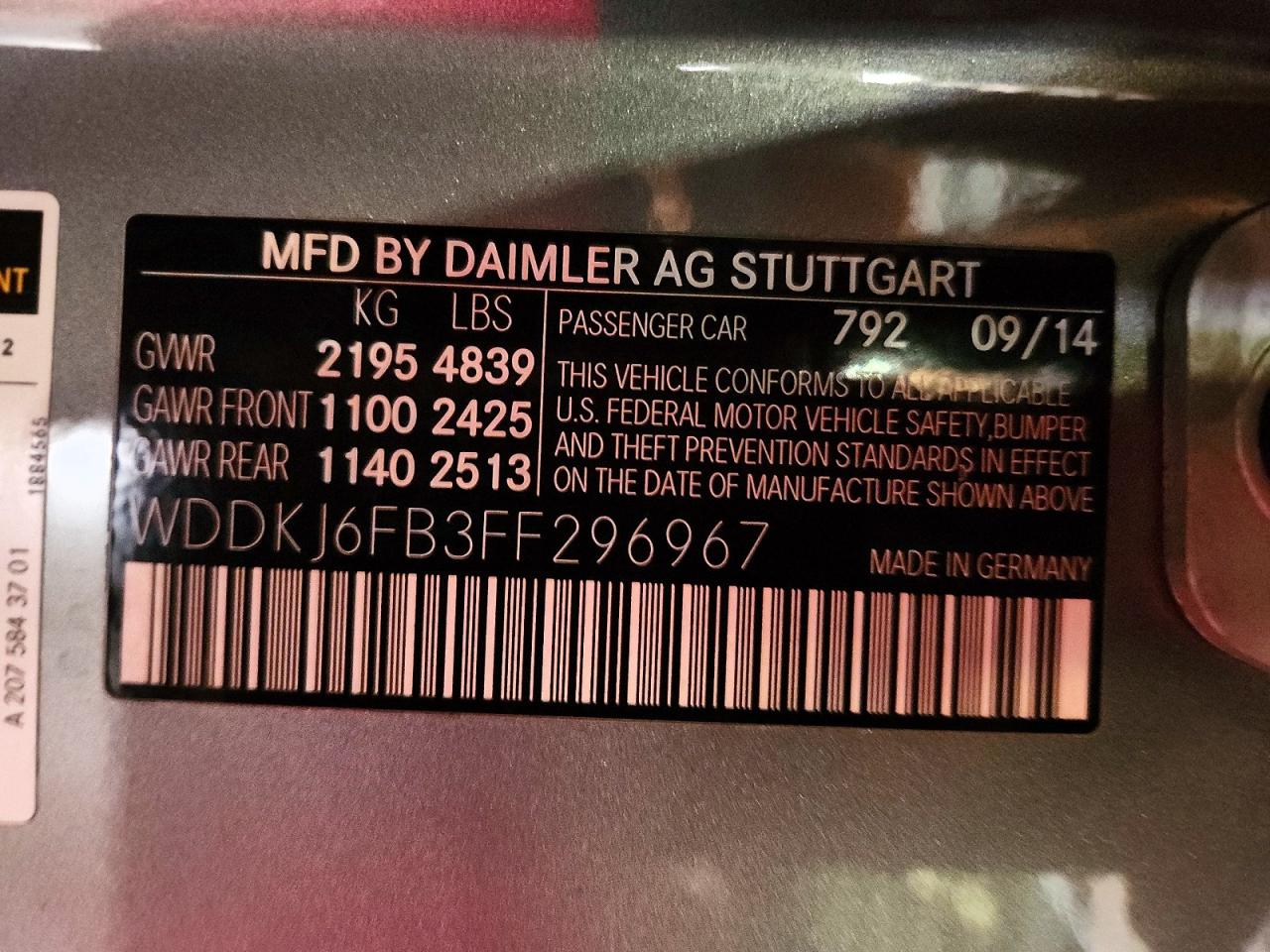 2015 Mercedes-benz E 400 Silver vin: WDDKJ6FB3FF296967