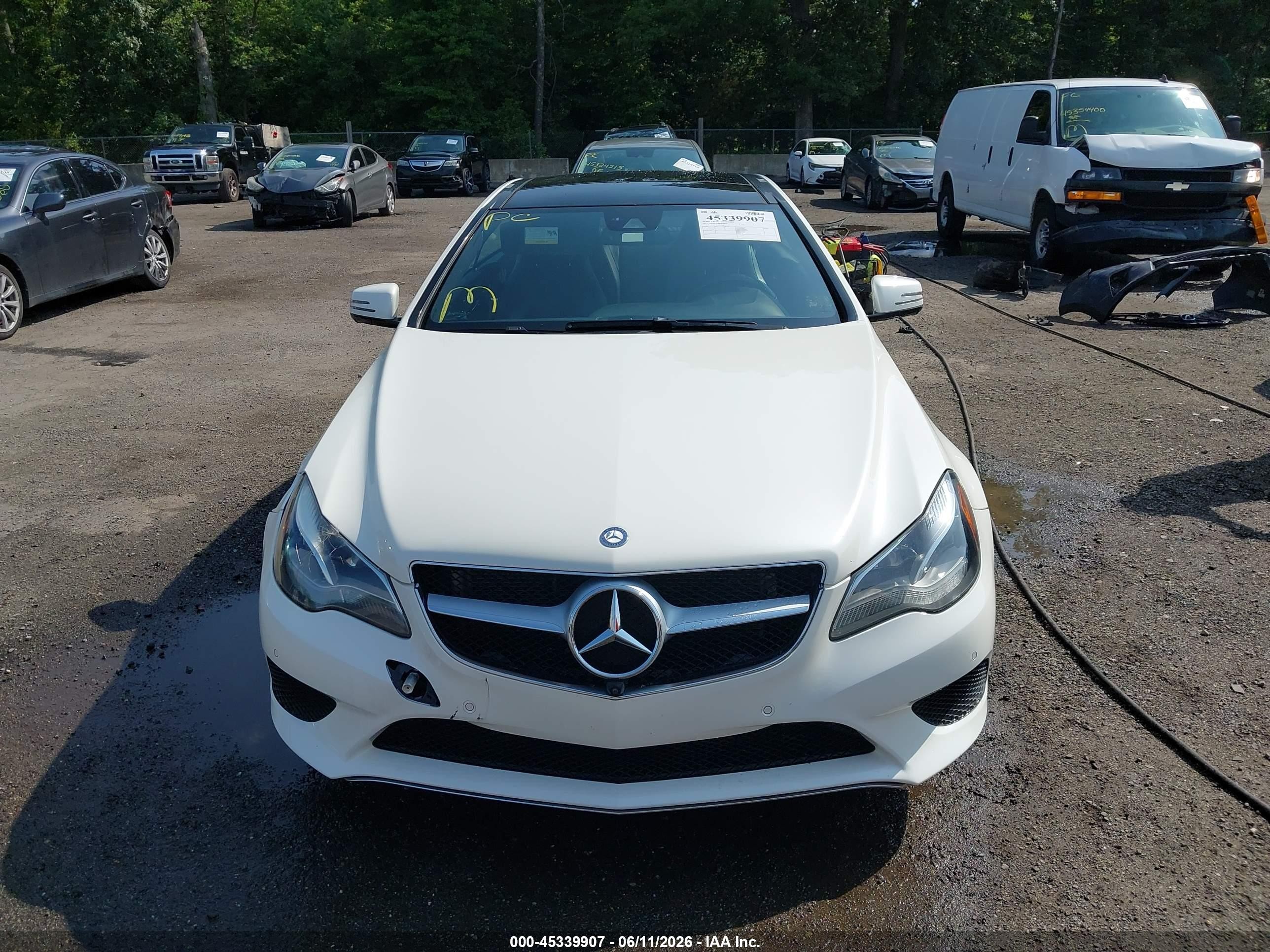 2015 Mercedes-benz E 400 White vin: WDDKJ6FB8FF294860