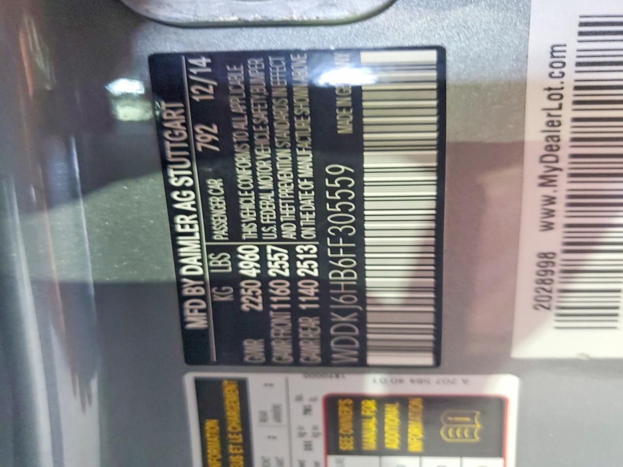 2015 Mercedes-benz E 400 4matic Gray vin: WDDKJ6HB6FF305559