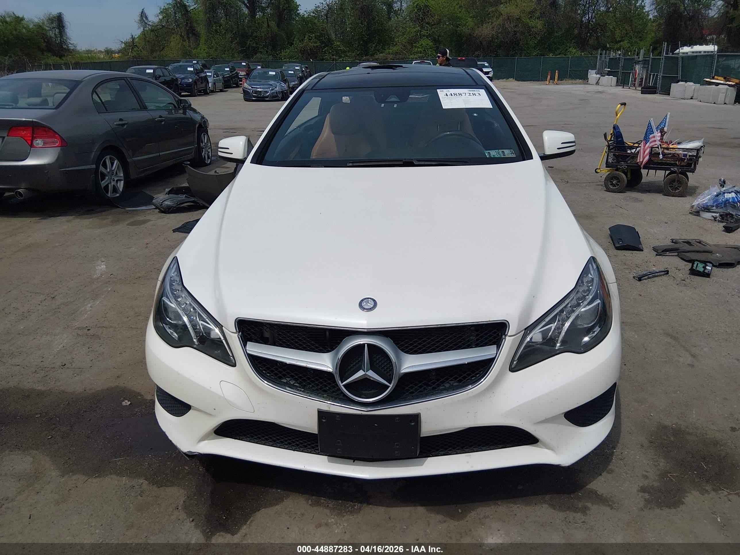 2015 Mercedes-benz E 400 4matic Белый vin: WDDKJ6HB9FF306382