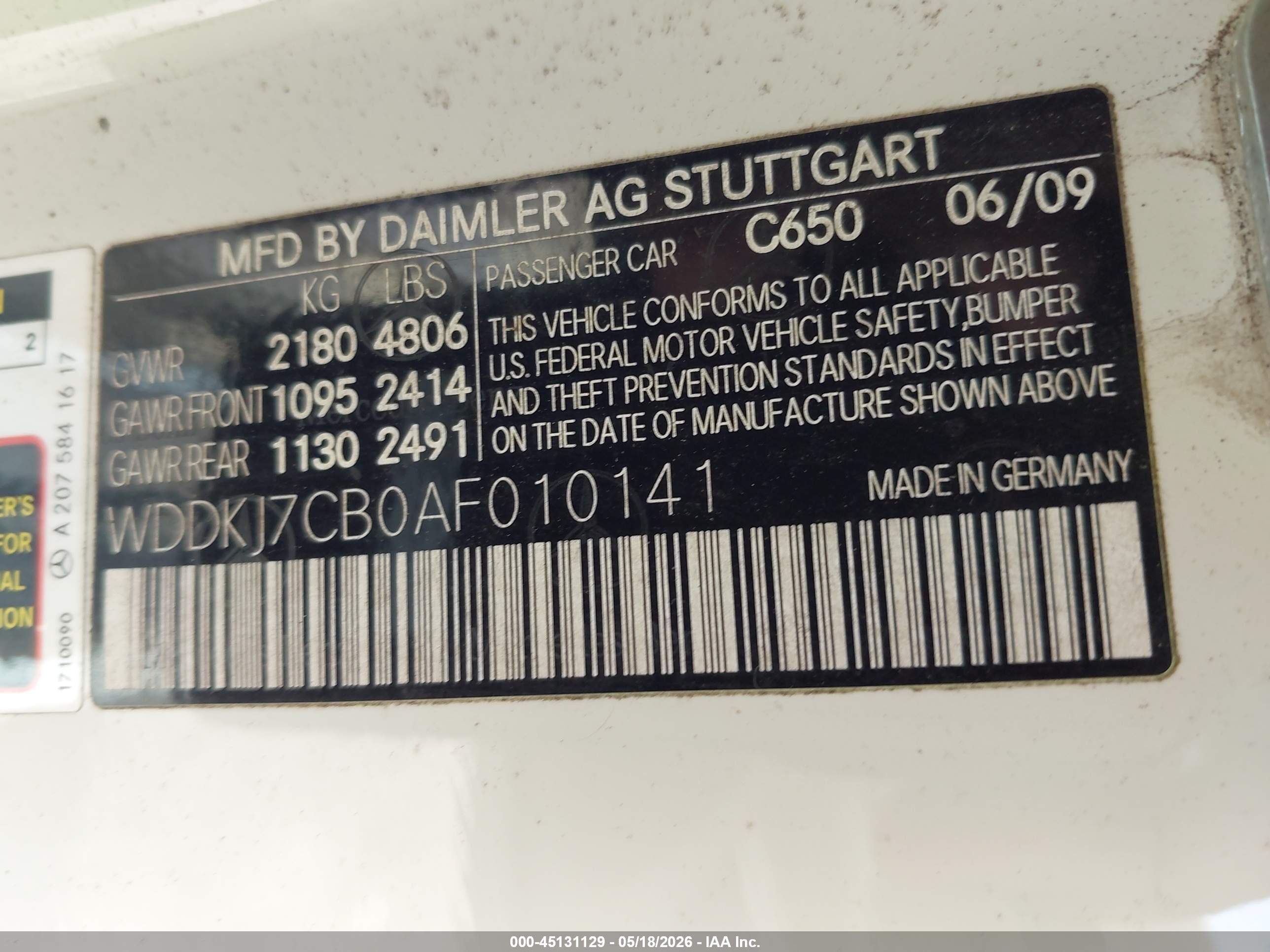 2010 Mercedes-benz E 550   White vin: WDDKJ7CB0AF010141
