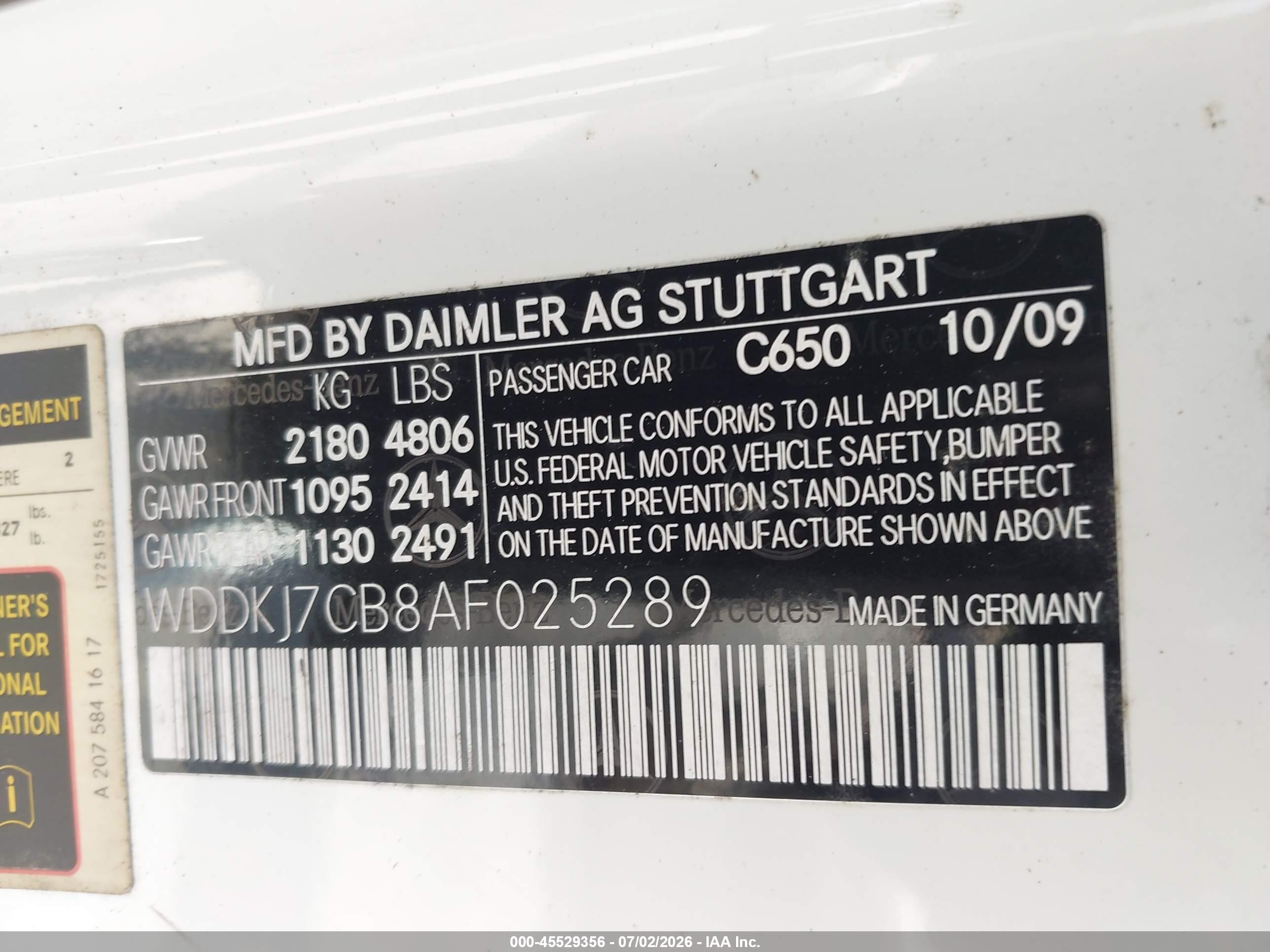 2010 Mercedes-benz E 550   White vin: WDDKJ7CB8AF025289