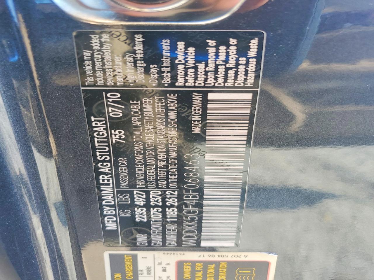 2011 Mercedes-benz E 350 Gray vin: WDDKK5GF4BF068463