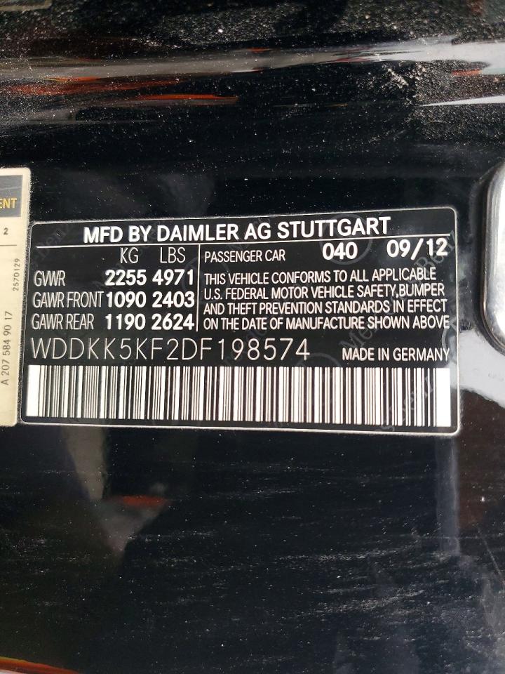 2013 Mercedes-benz E 350 Черный vin: WDDKK5KF2DF198574