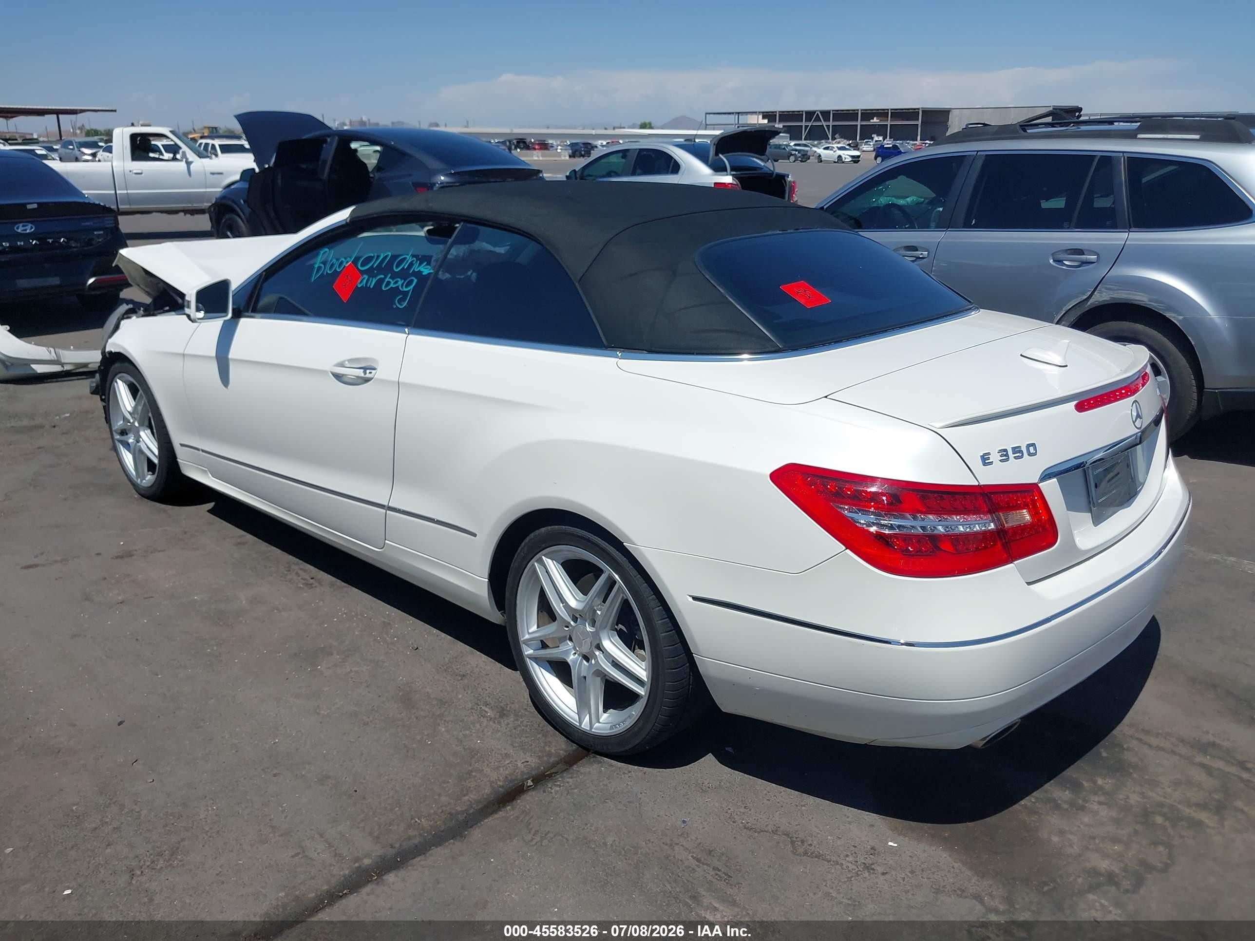2013 Mercedes-benz E 350   White vin: WDDKK5KF5DF183048