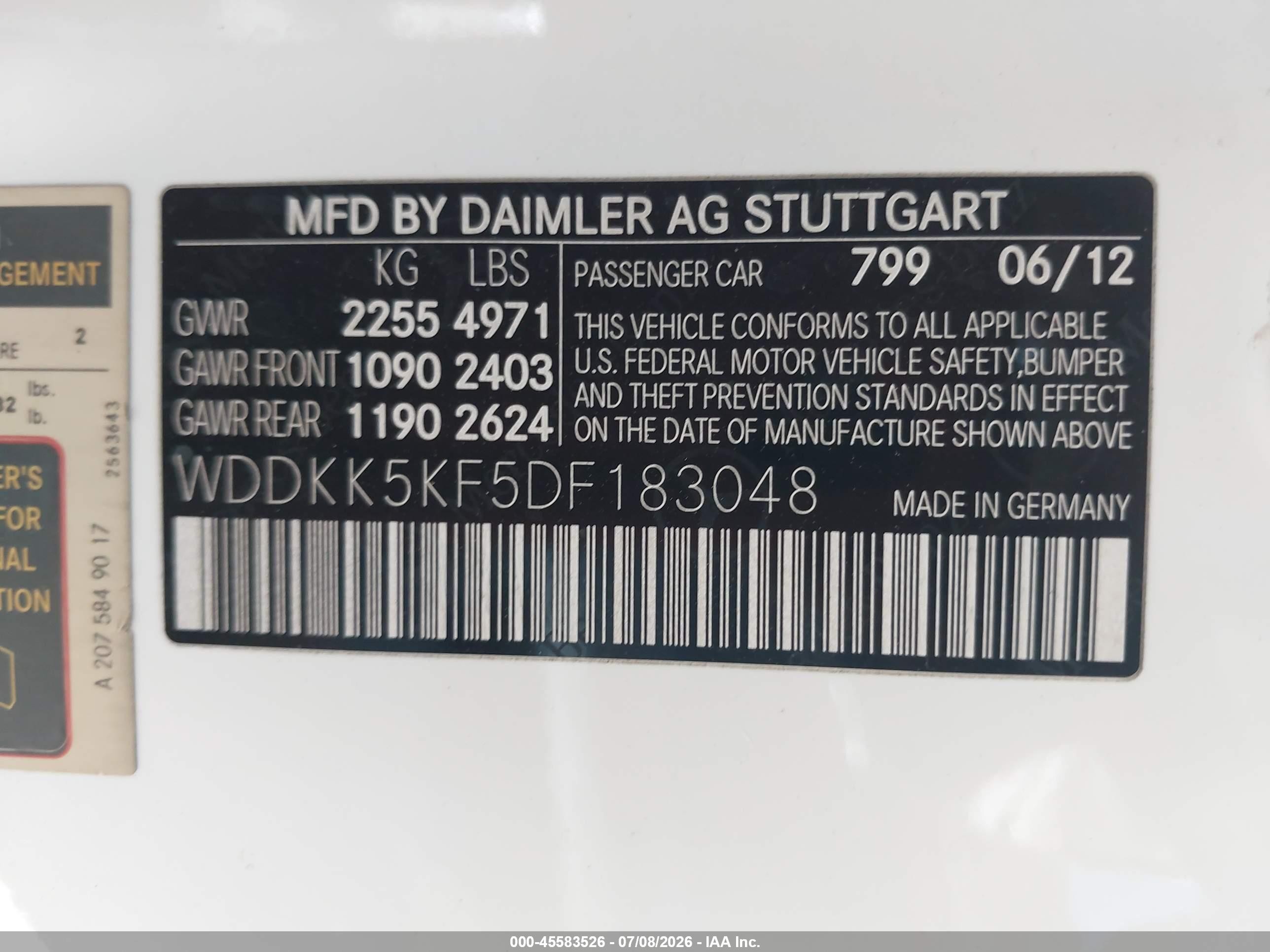 2013 Mercedes-benz E 350   White vin: WDDKK5KF5DF183048
