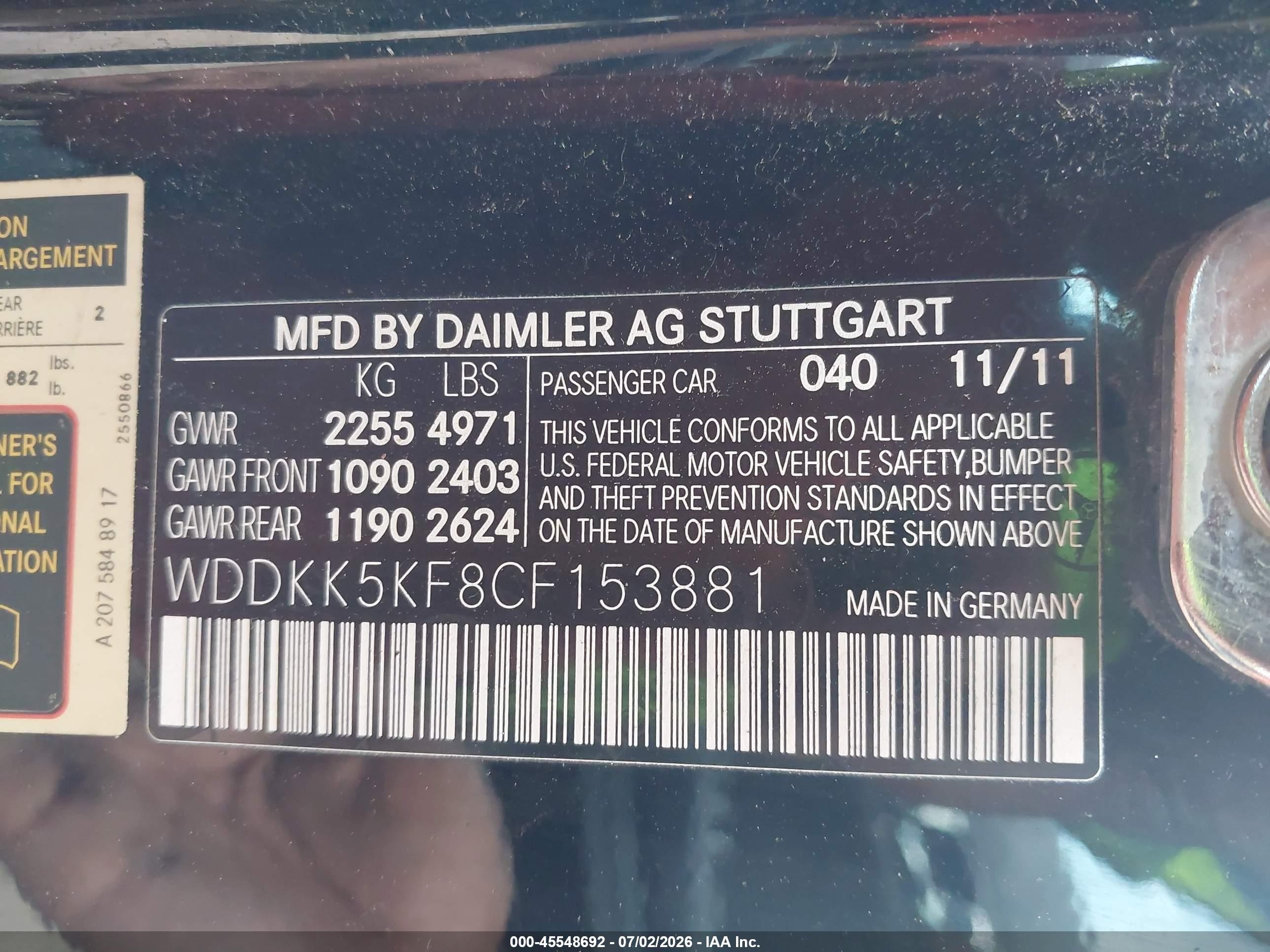 2012 Mercedes-benz E 350   Black vin: WDDKK5KF8CF153881