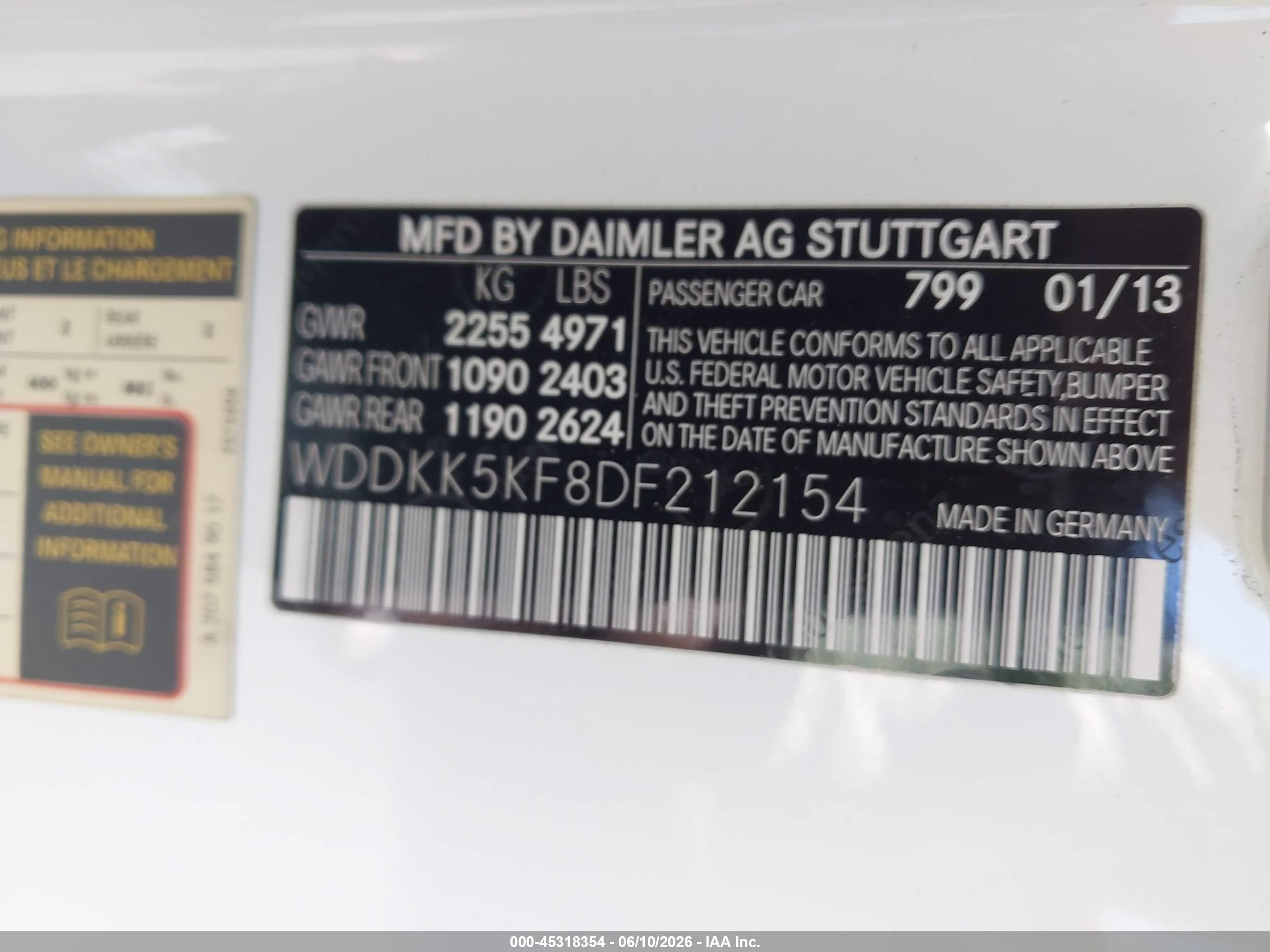 2013 Mercedes-benz E 350 Белый vin: WDDKK5KF8DF212154