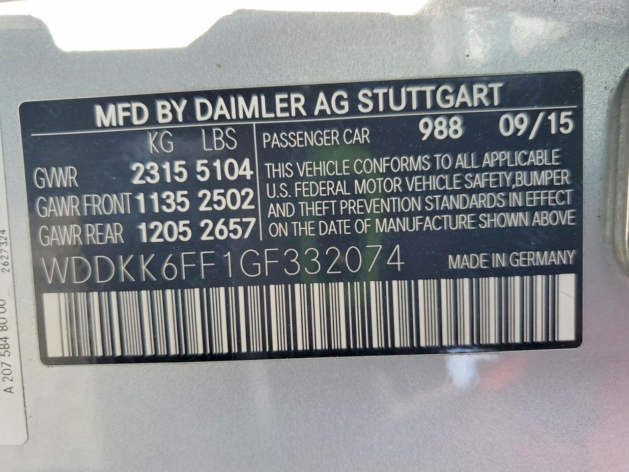 2016 Mercedes-benz E 400 Silver vin: WDDKK6FF1GF332074