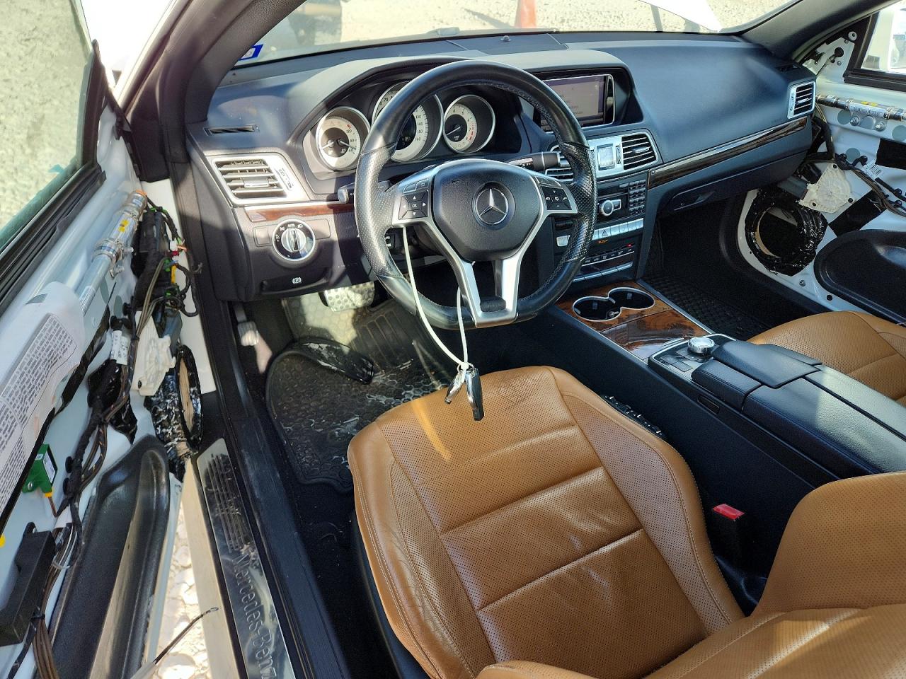 2015 Mercedes-benz E 400 White vin: WDDKK6FF4FF297464