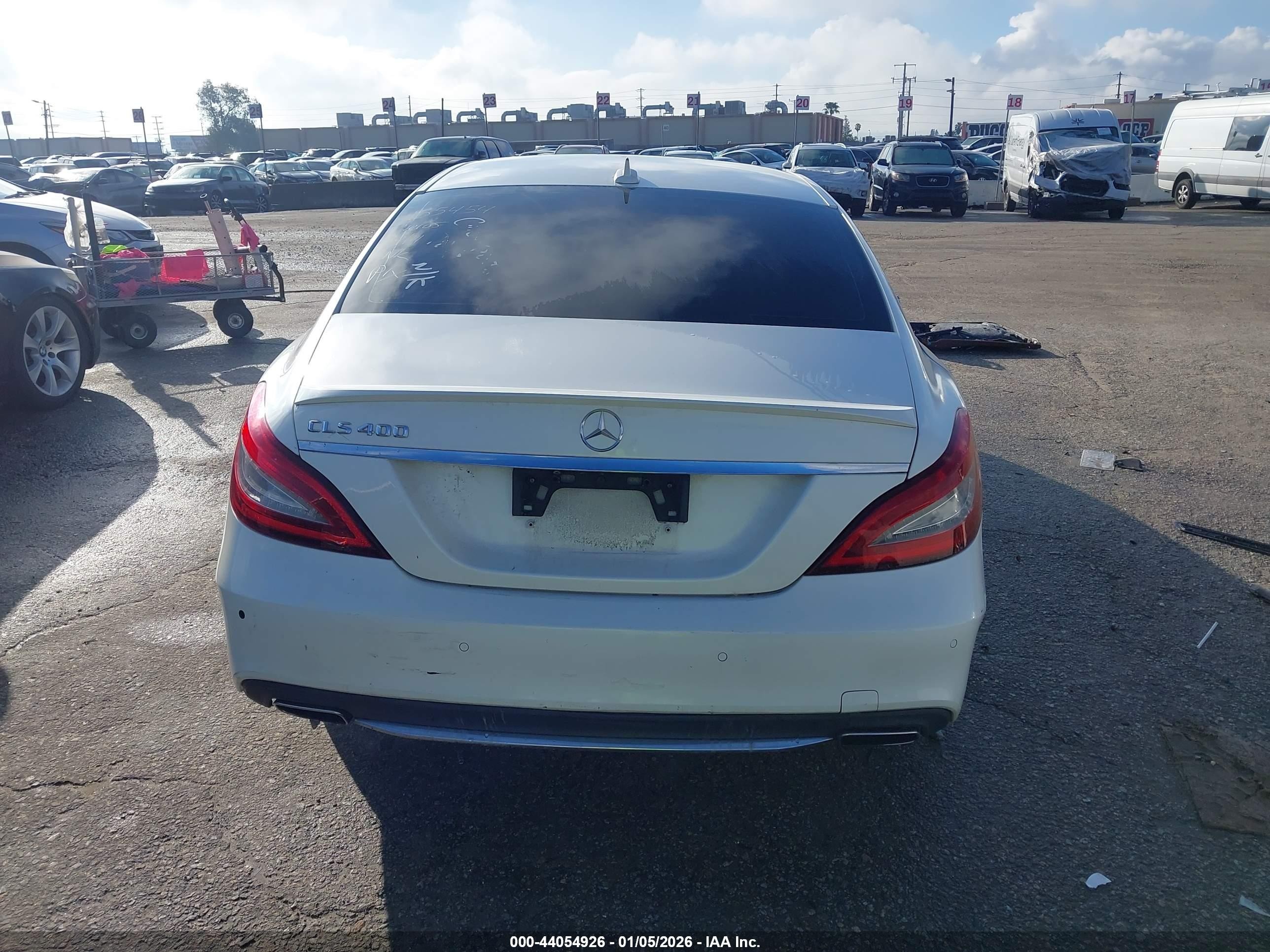 2015 Mercedes-benz Cls 400   White vin: WDDLJ6FB2FA155454