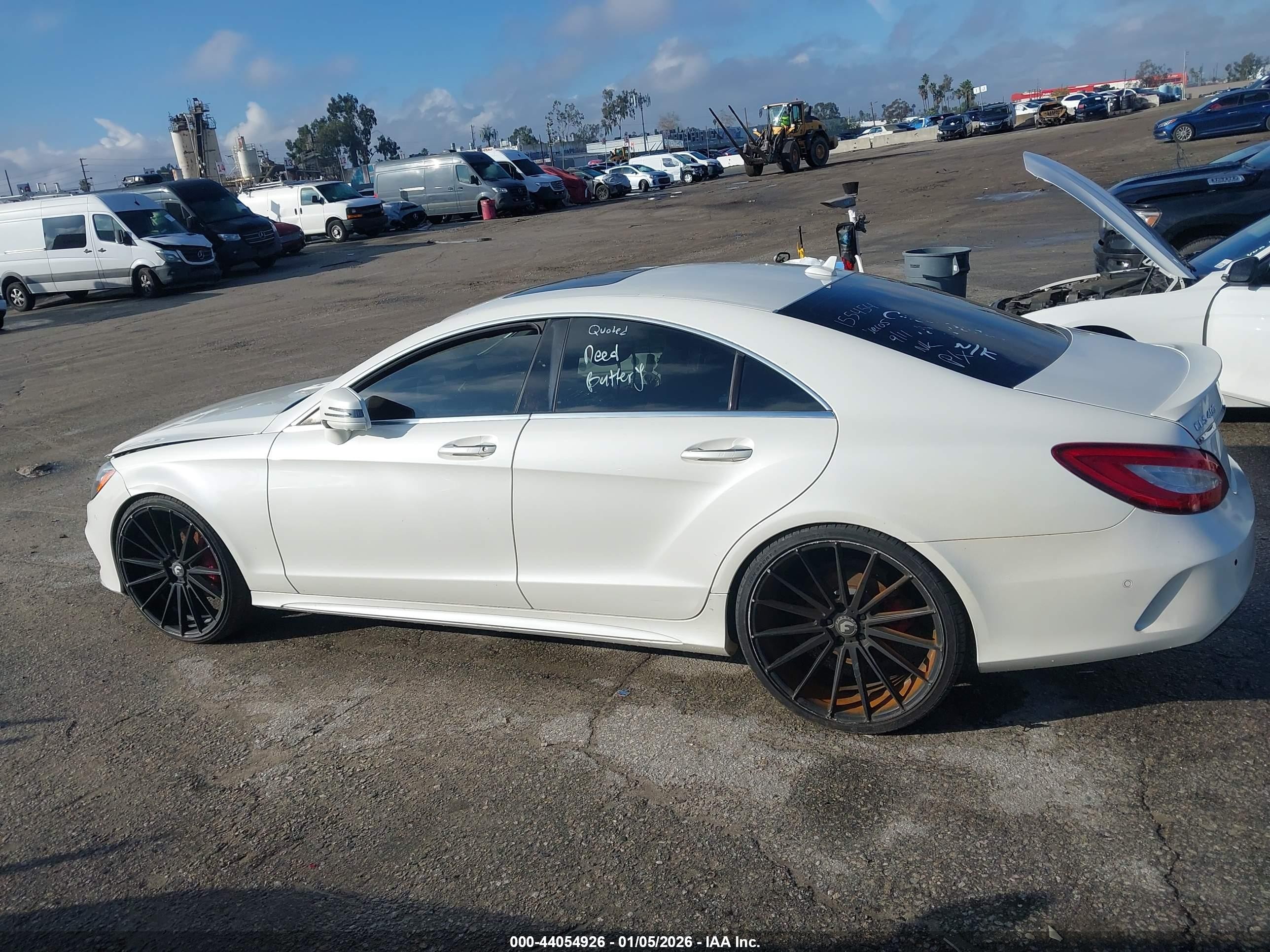 2015 Mercedes-benz Cls 400   White vin: WDDLJ6FB2FA155454